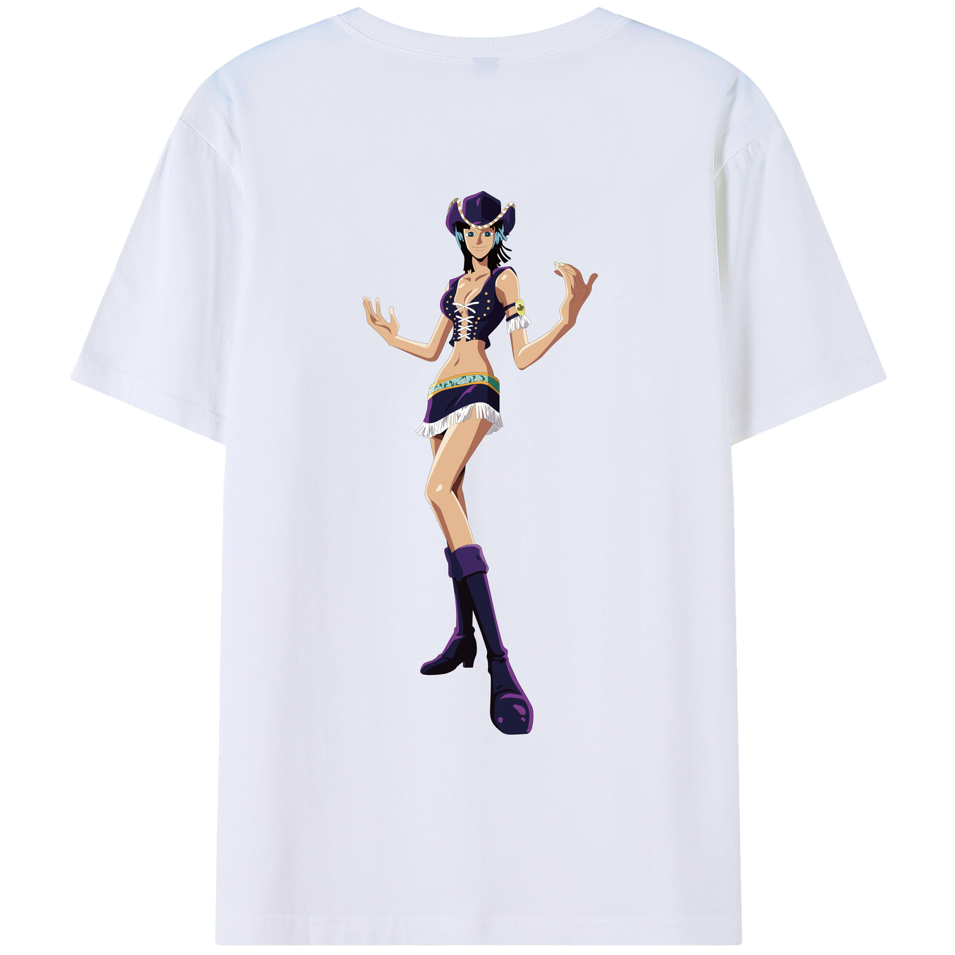 （画像用） ワンピース ニコ・ロビン ONE PIECE Nico Robin レディース半袖Tシャツ(バックプリント)