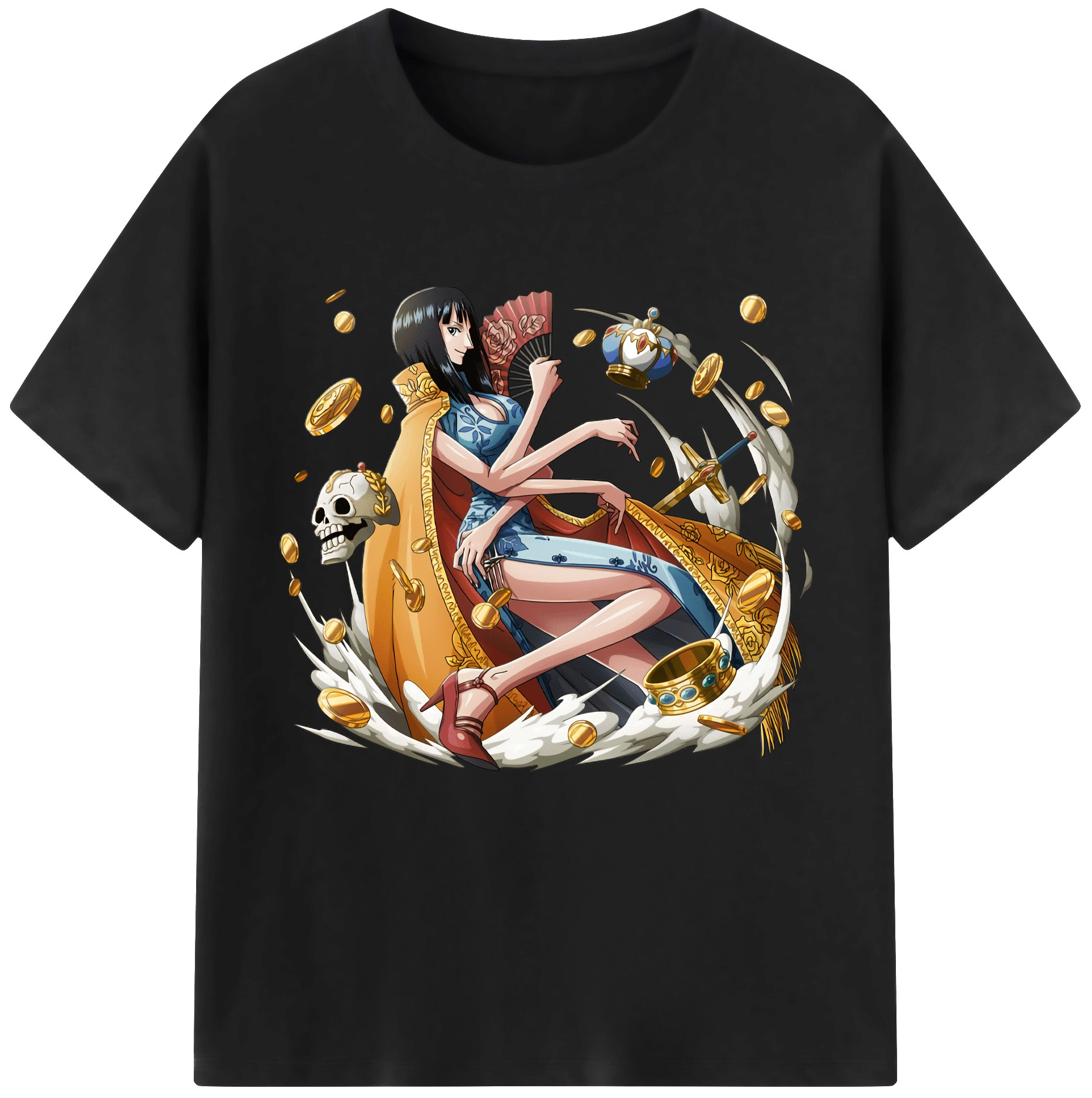 ワンピース ニコ・ロビン ONE PIECE Nico Robin レディースカジュアルプリントTシャツ（綿100％）