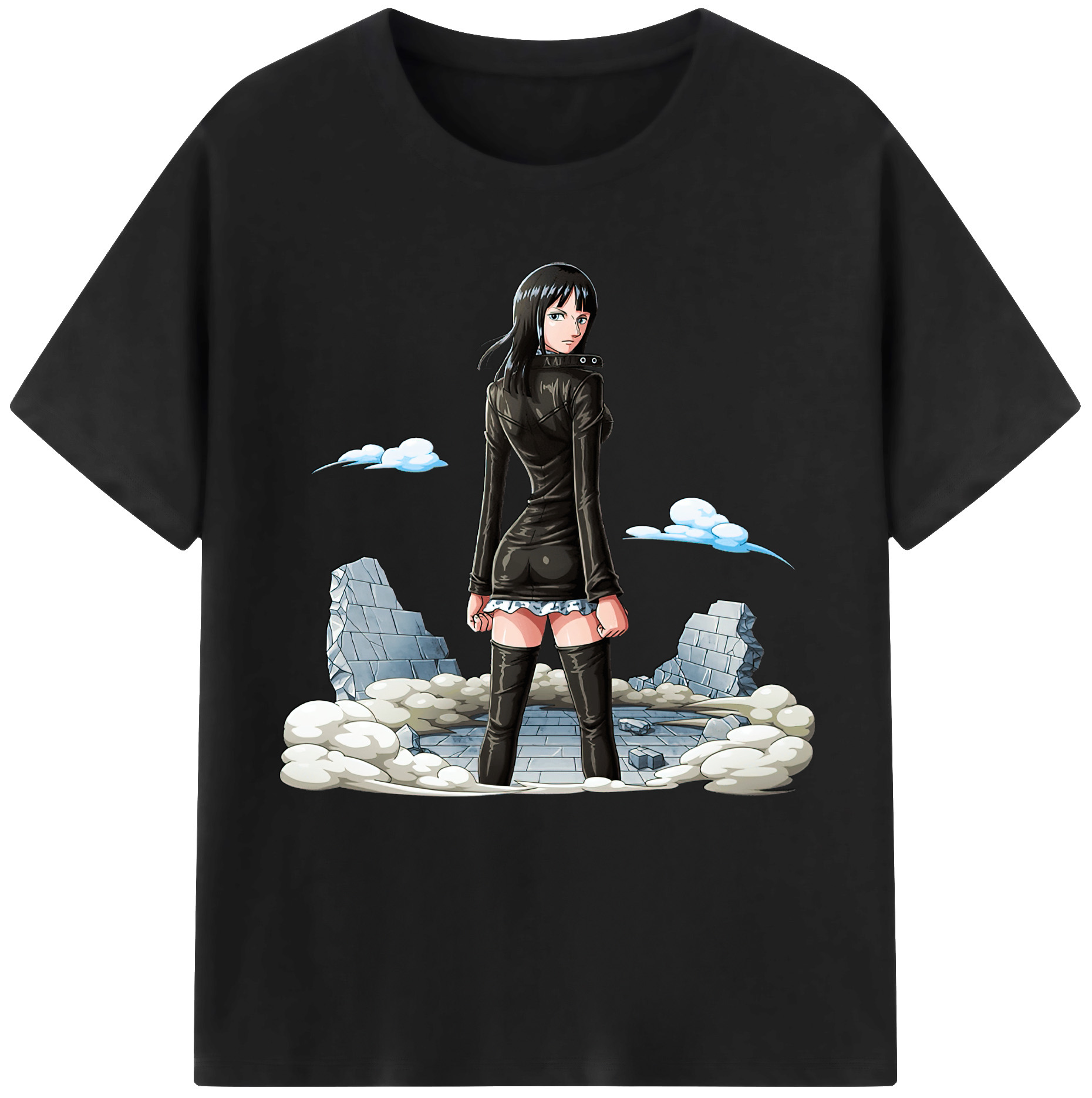 ワンピース ニコ・ロビン ONE PIECE Nico Robin レディースカジュアルプリントTシャツ（綿100％）