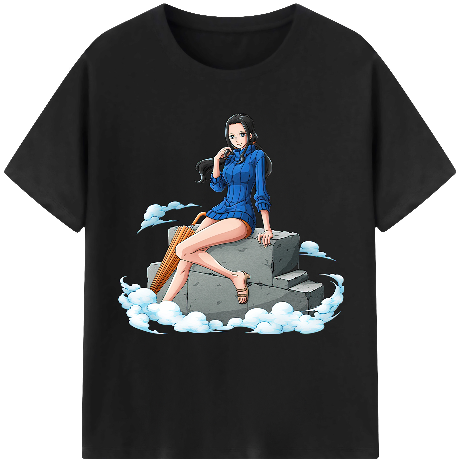 ワンピース ニコ・ロビン ONE PIECE Nico Robin レディースカジュアルプリントTシャツ（綿100％）