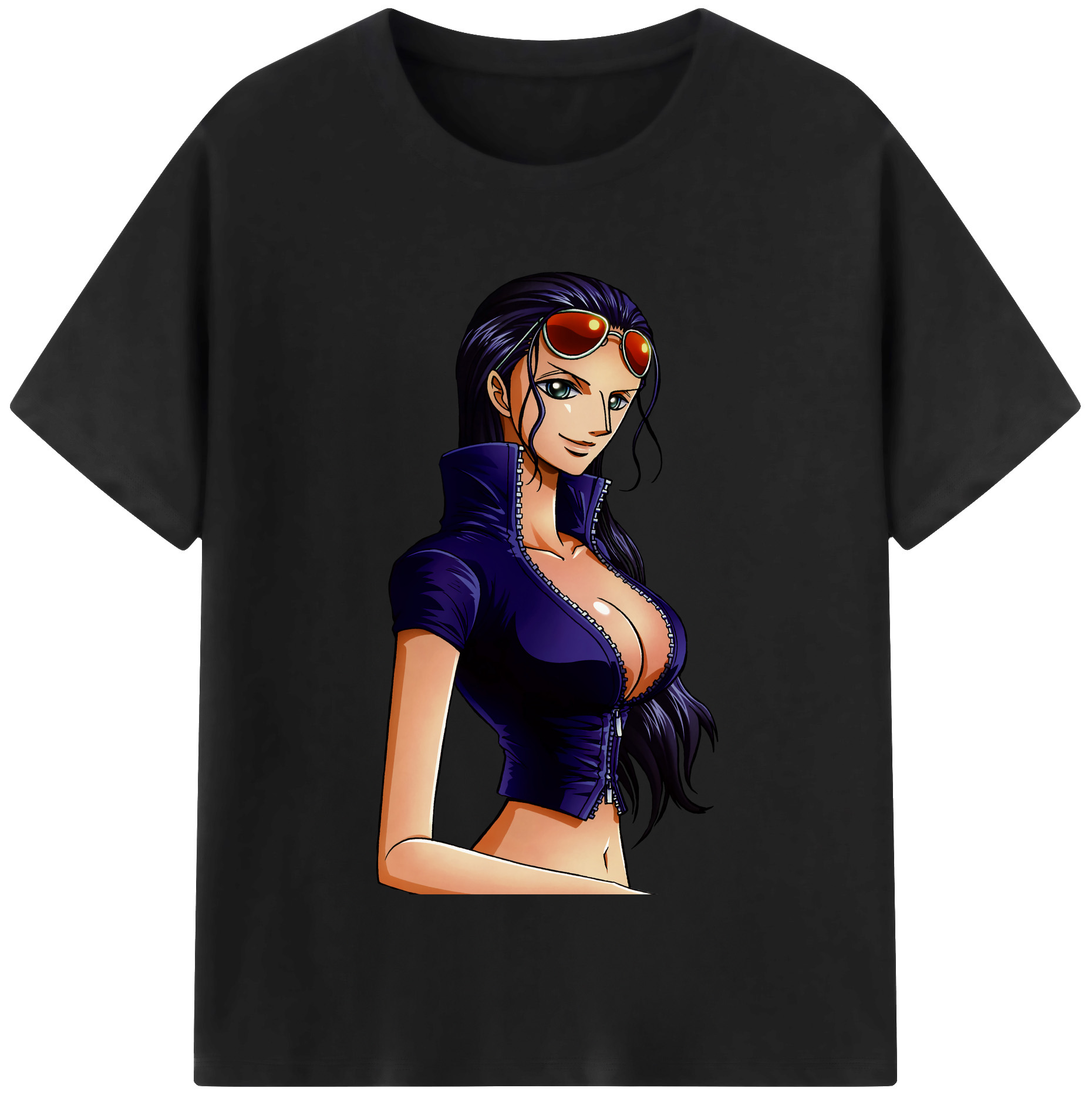 ワンピース ニコ・ロビン ONE PIECE Nico Robin レディースカジュアルプリントTシャツ（綿100％）