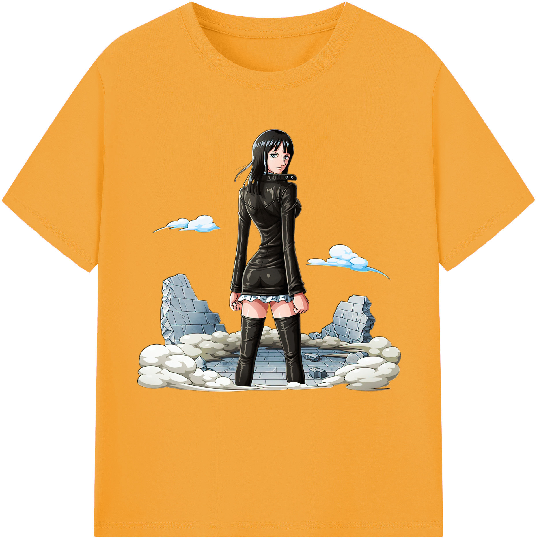 ワンピース ニコ・ロビン ONE PIECE Nico Robin レディースカジュアルプリントTシャツ（綿100％）