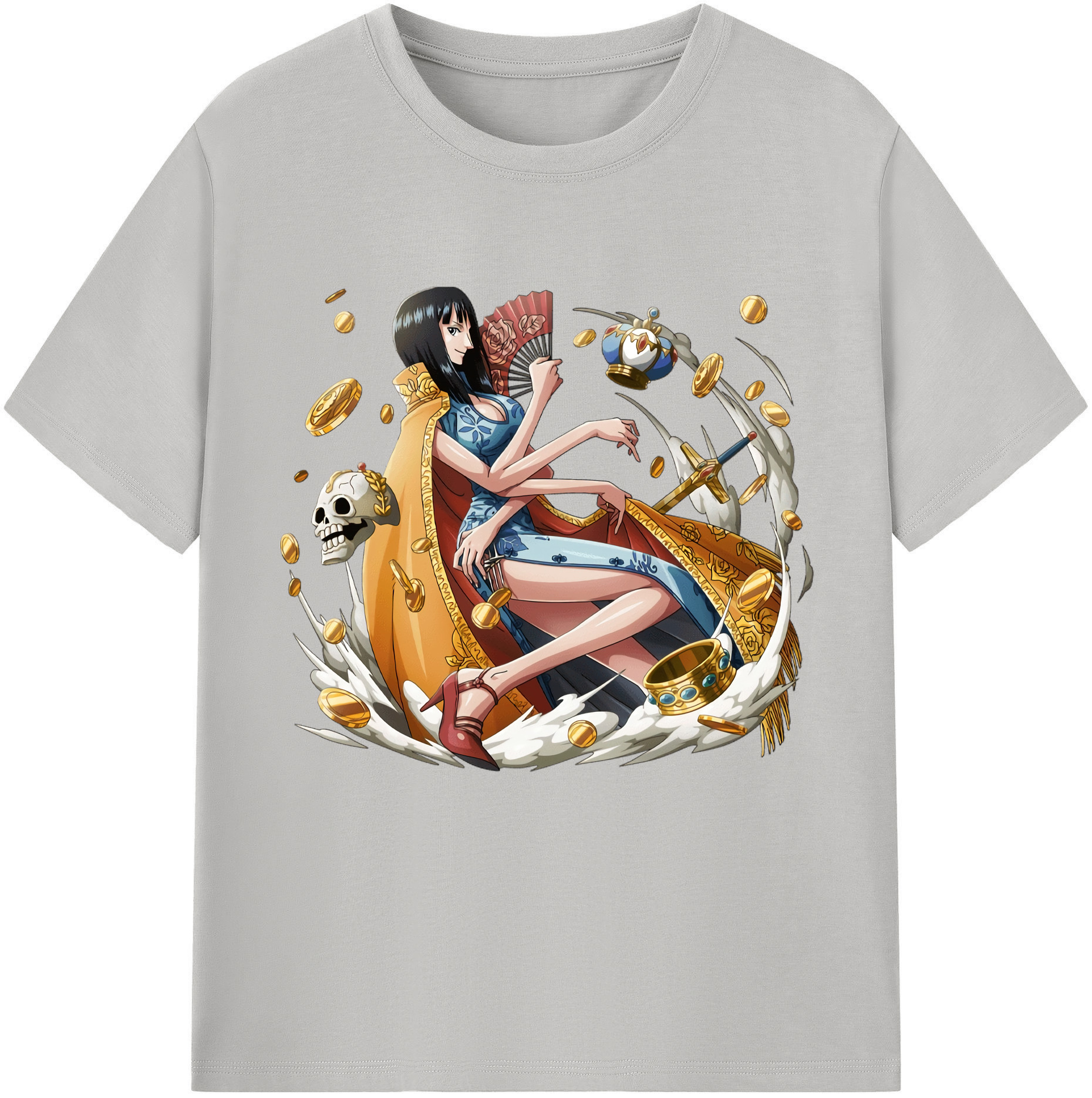 ワンピース ニコ・ロビン ONE PIECE Nico Robin レディースカジュアルプリントTシャツ（綿100％）