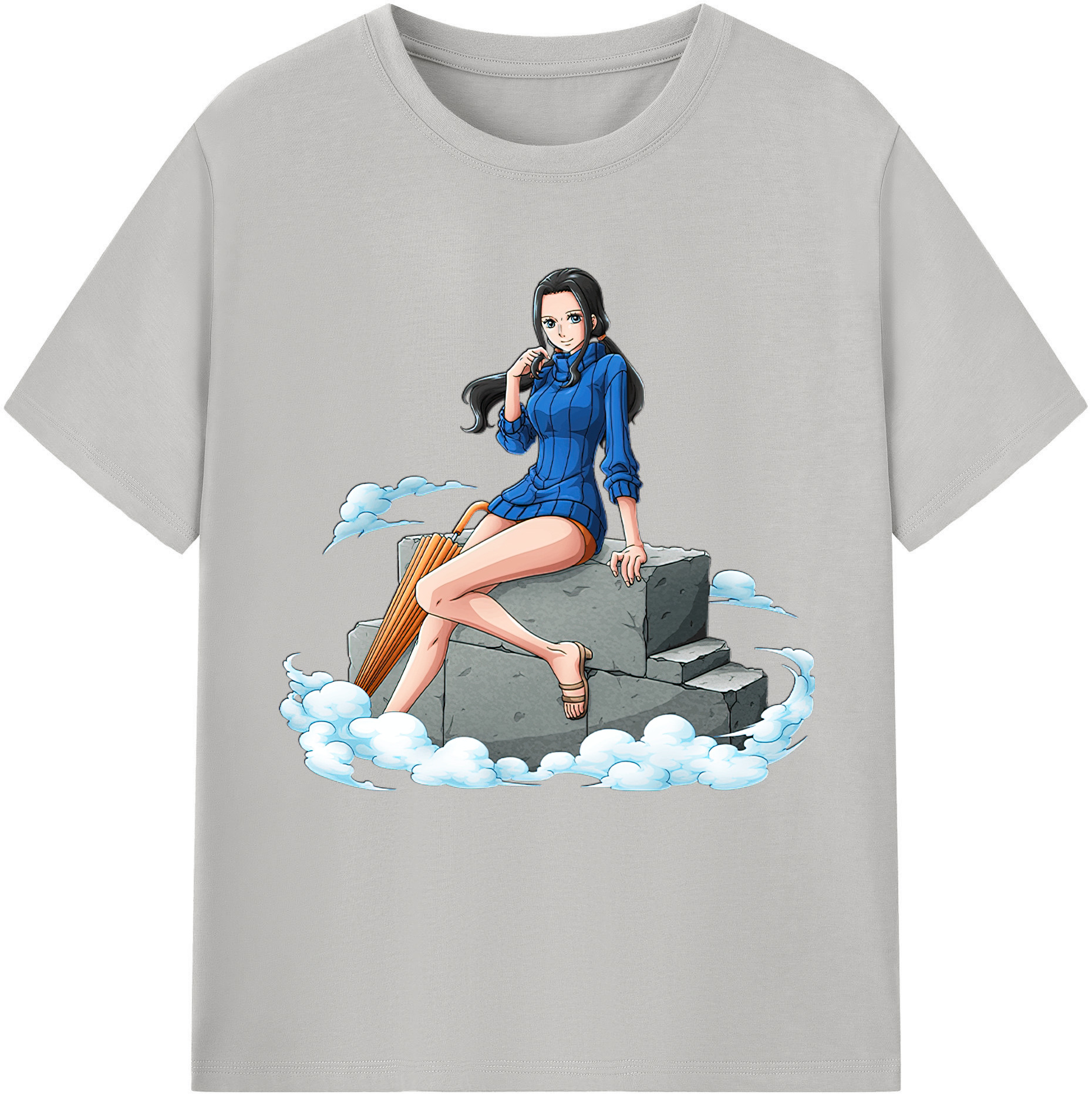 ワンピース ニコ・ロビン ONE PIECE Nico Robin レディースカジュアルプリントTシャツ（綿100％）