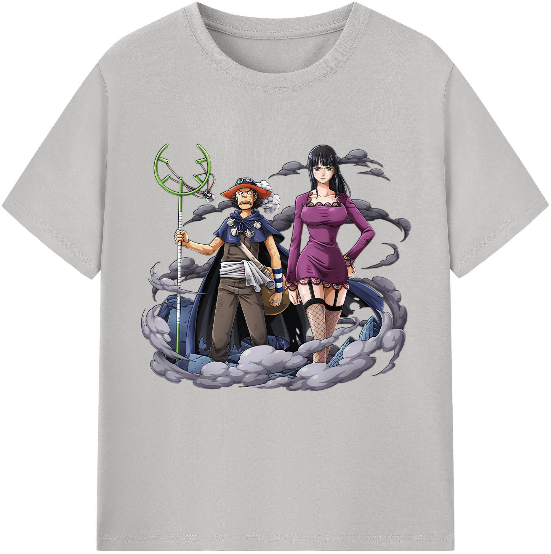 ワンピース ニコ・ロビン ONE PIECE Nico Robin レディースカジュアルプリントTシャツ（綿100％）