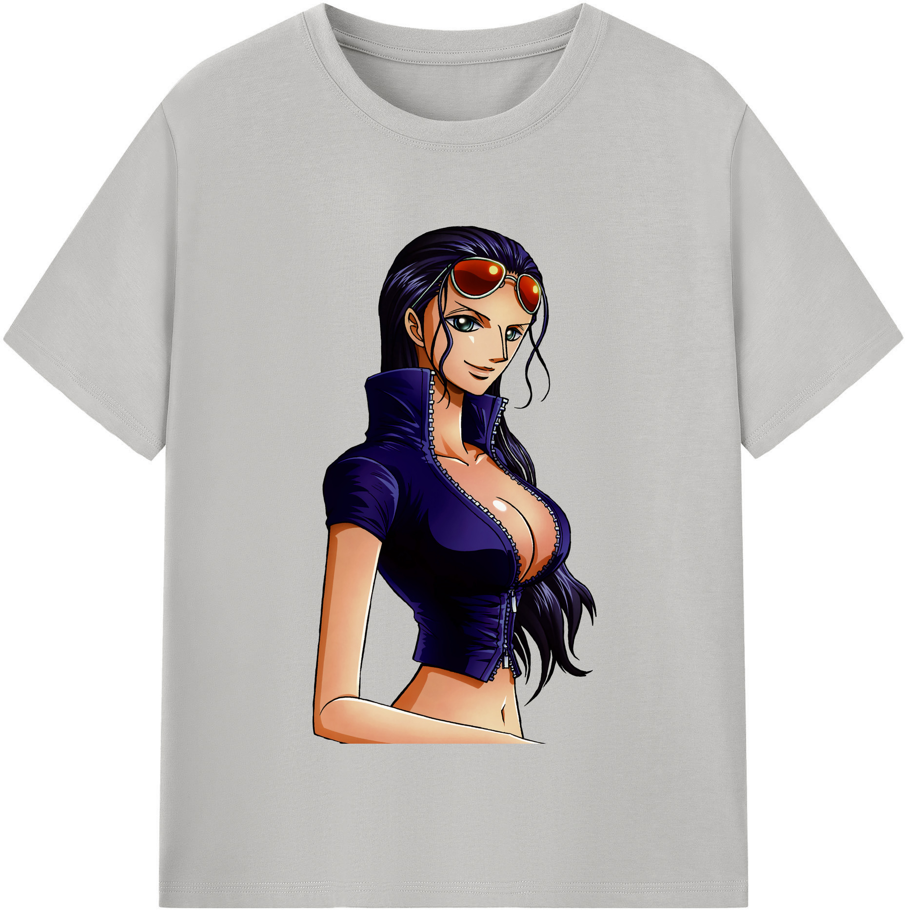 ワンピース ニコ・ロビン ONE PIECE Nico Robin レディースカジュアルプリントTシャツ（綿100％）