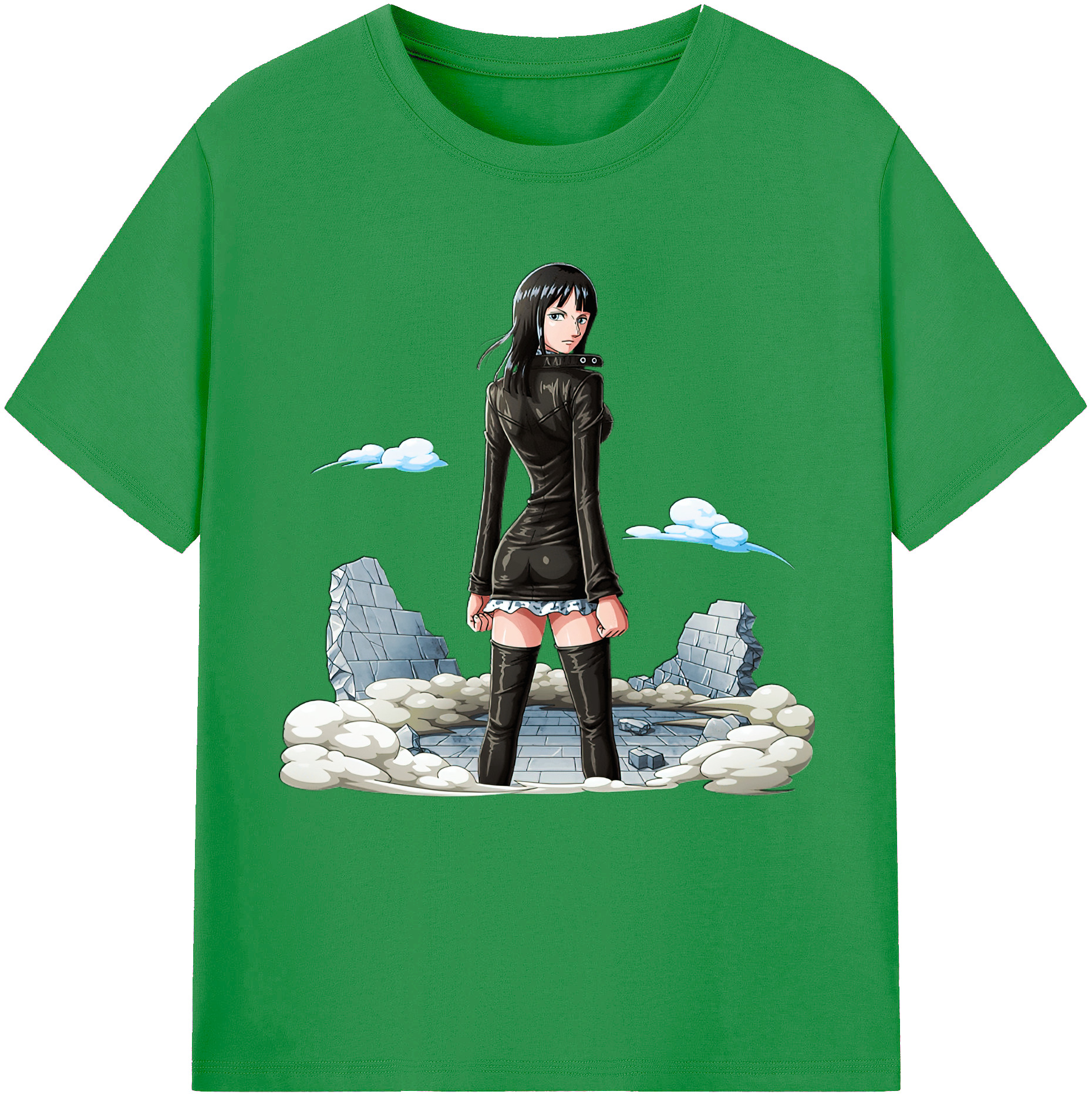 ワンピース ニコ・ロビン ONE PIECE Nico Robin レディースカジュアルプリントTシャツ（綿100％）