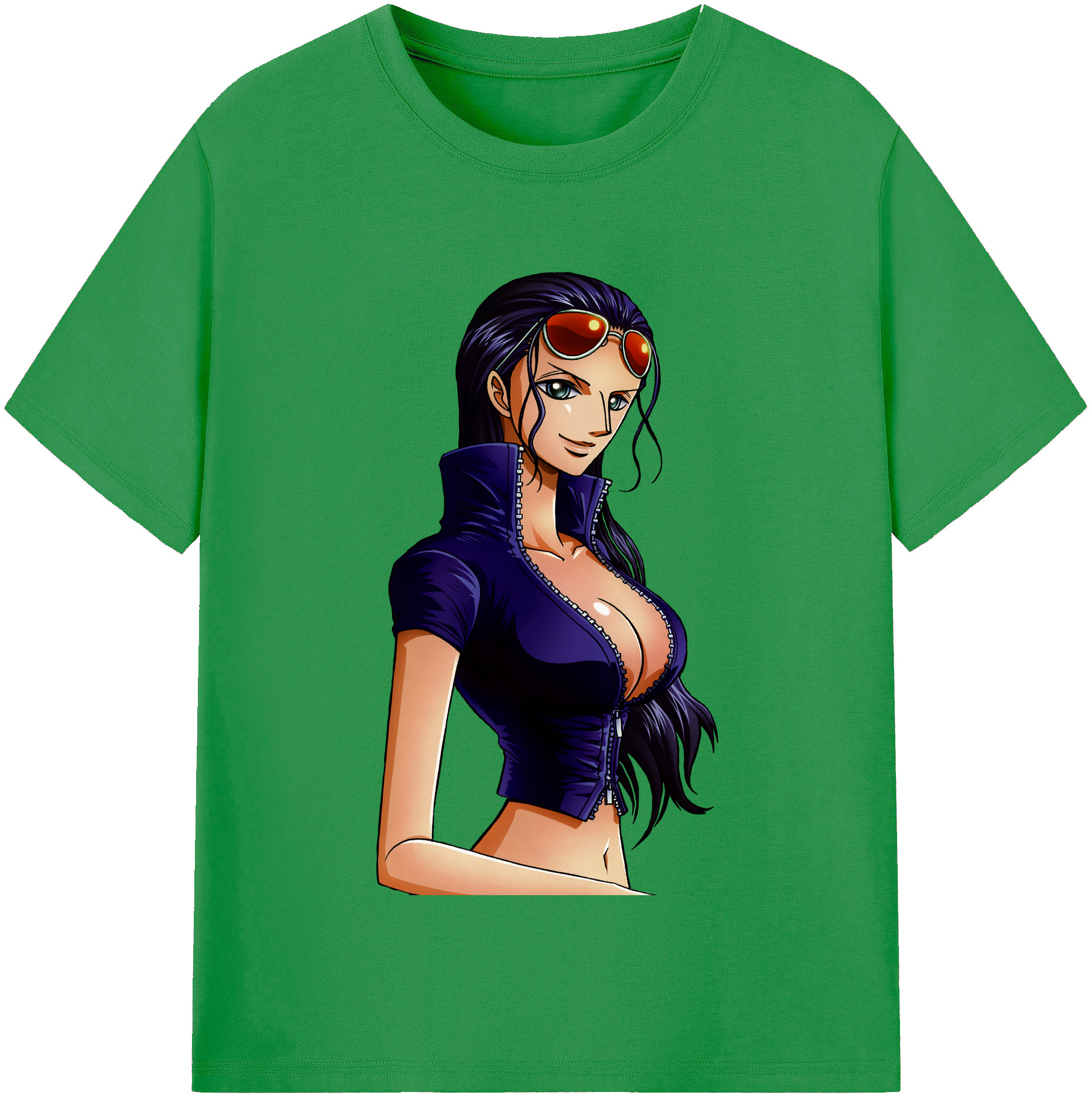 ワンピース ニコ・ロビン ONE PIECE Nico Robin レディースカジュアルプリントTシャツ（綿100％）