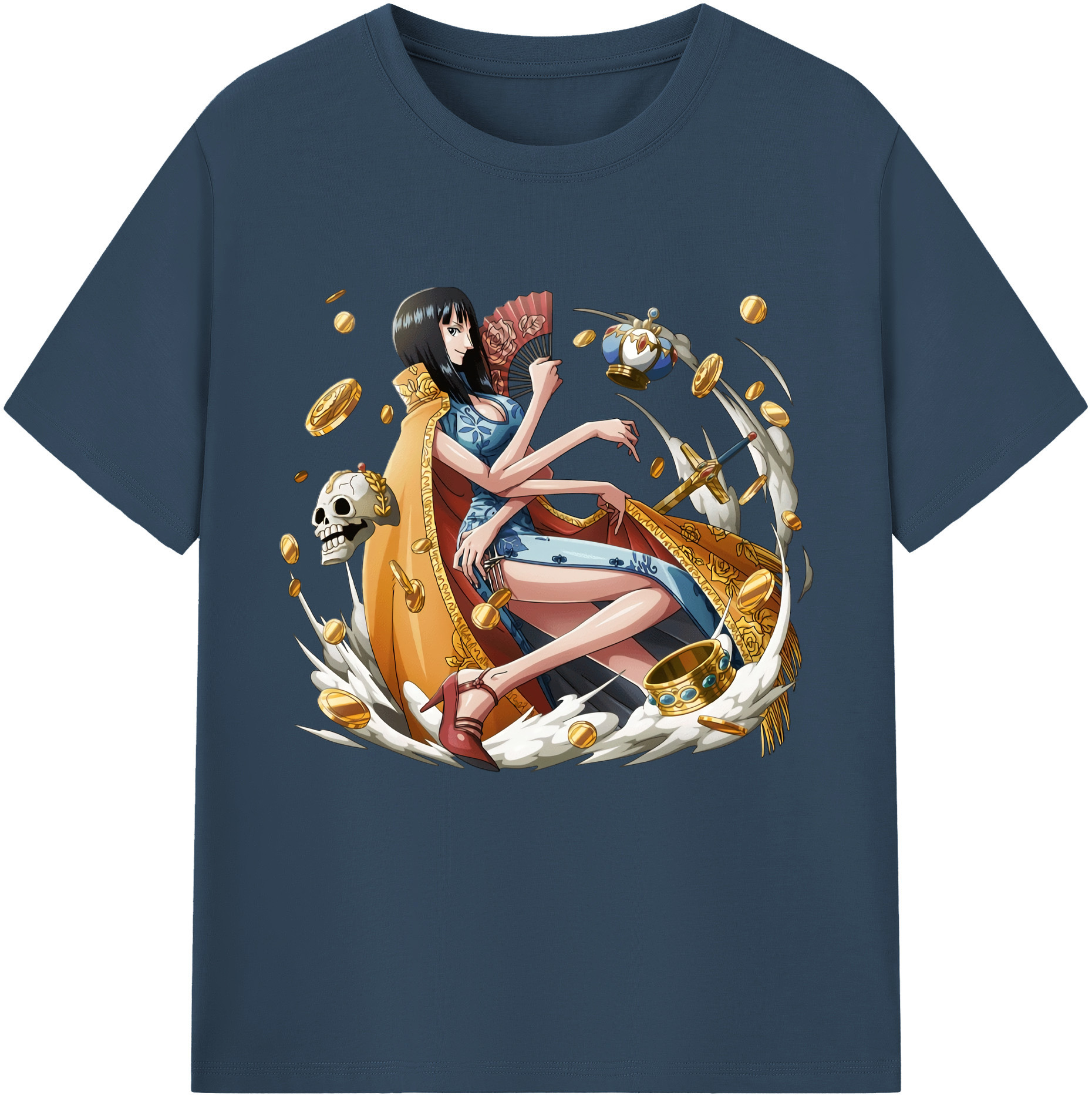 ワンピース ニコ・ロビン ONE PIECE Nico Robin レディースカジュアルプリントTシャツ（綿100％）