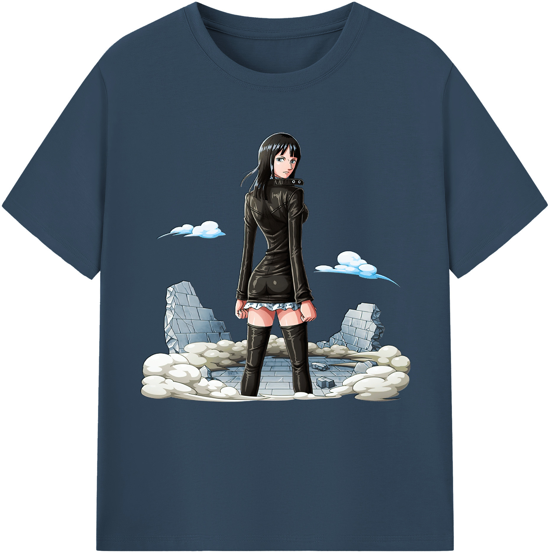 ワンピース ニコ・ロビン ONE PIECE Nico Robin レディースカジュアルプリントTシャツ（綿100％）