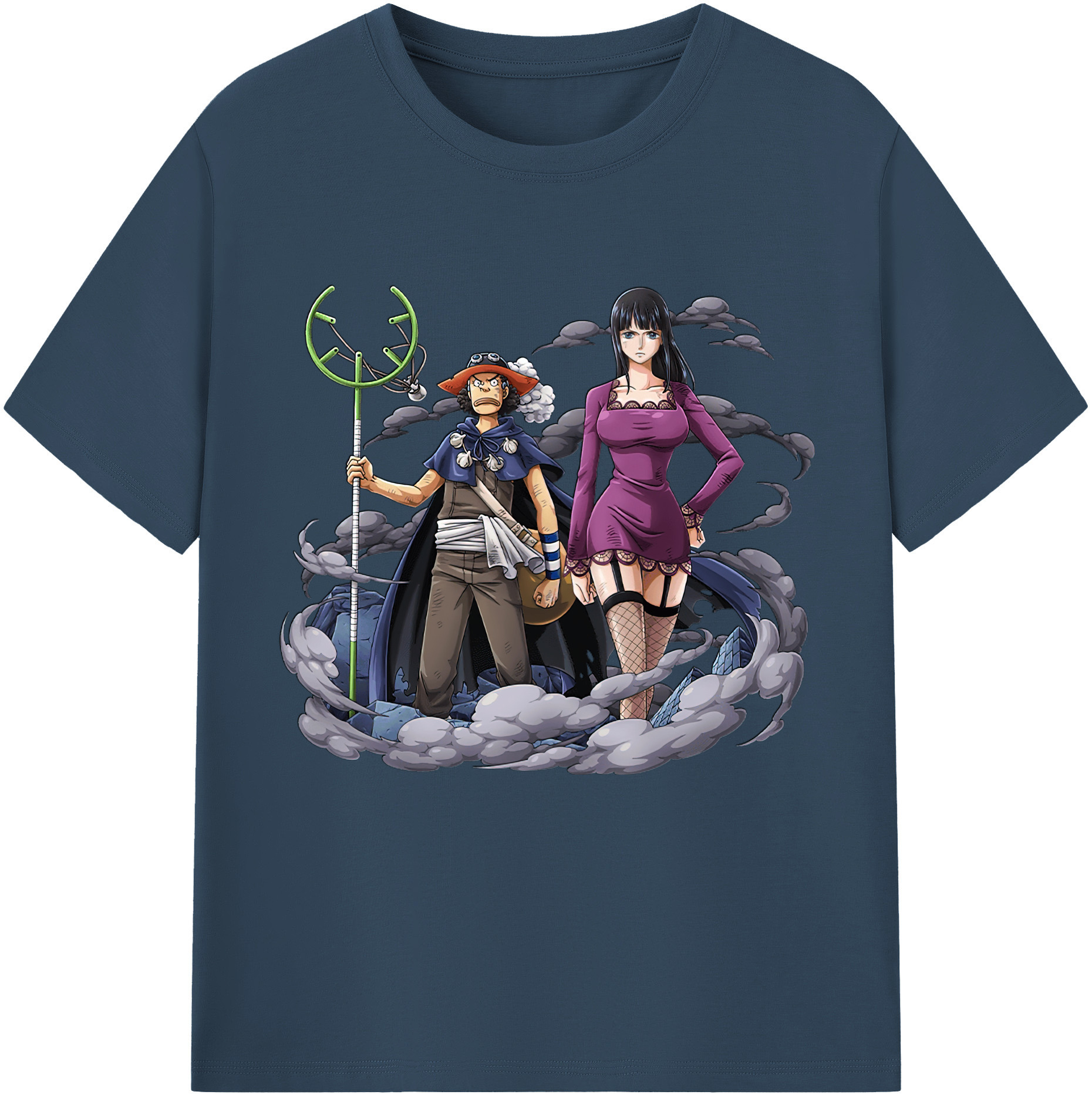 ワンピース ニコ・ロビン ONE PIECE Nico Robin レディースカジュアルプリントTシャツ（綿100％）