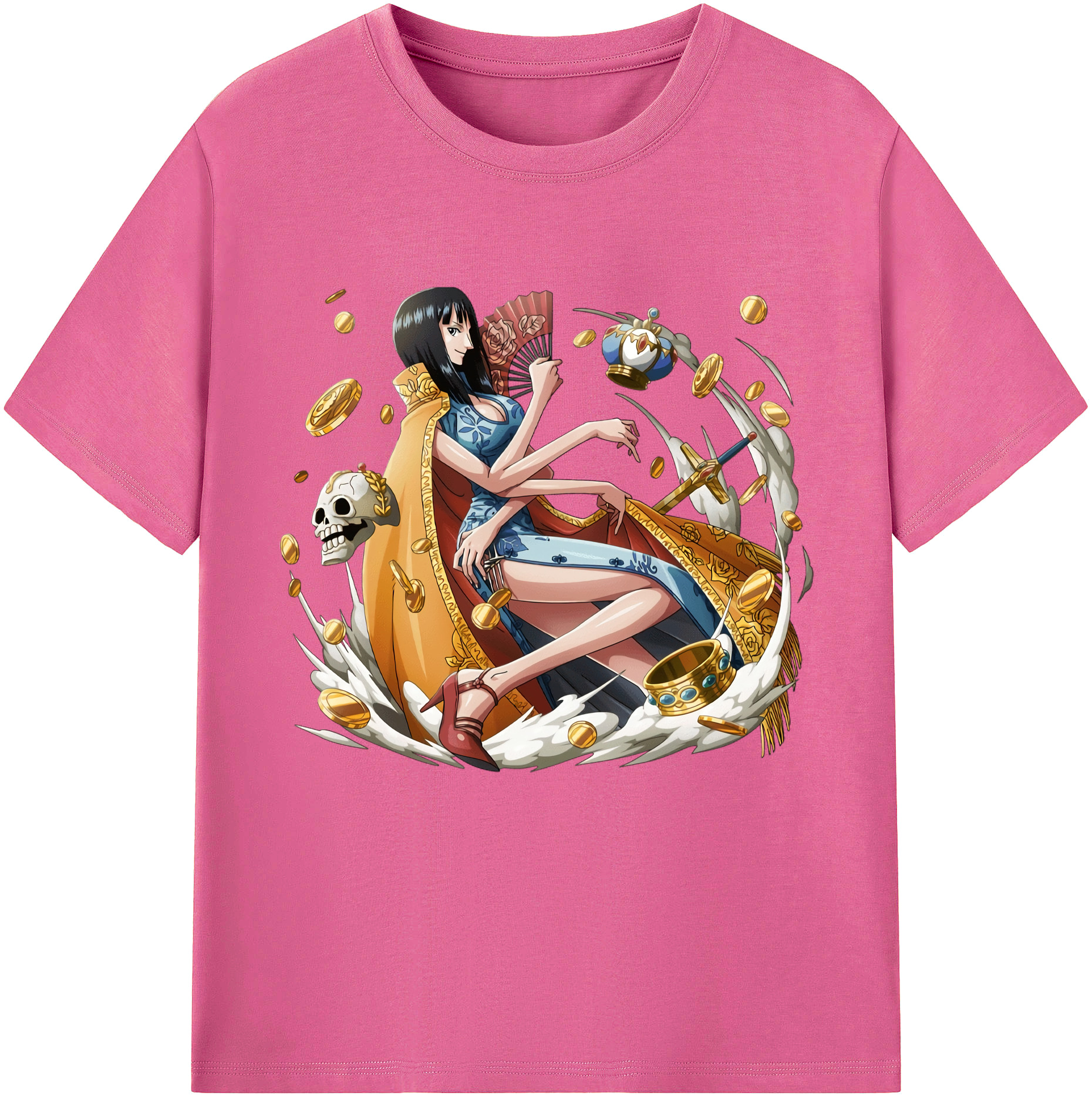 ワンピース ニコ・ロビン ONE PIECE Nico Robin レディースカジュアルプリントTシャツ（綿100％）