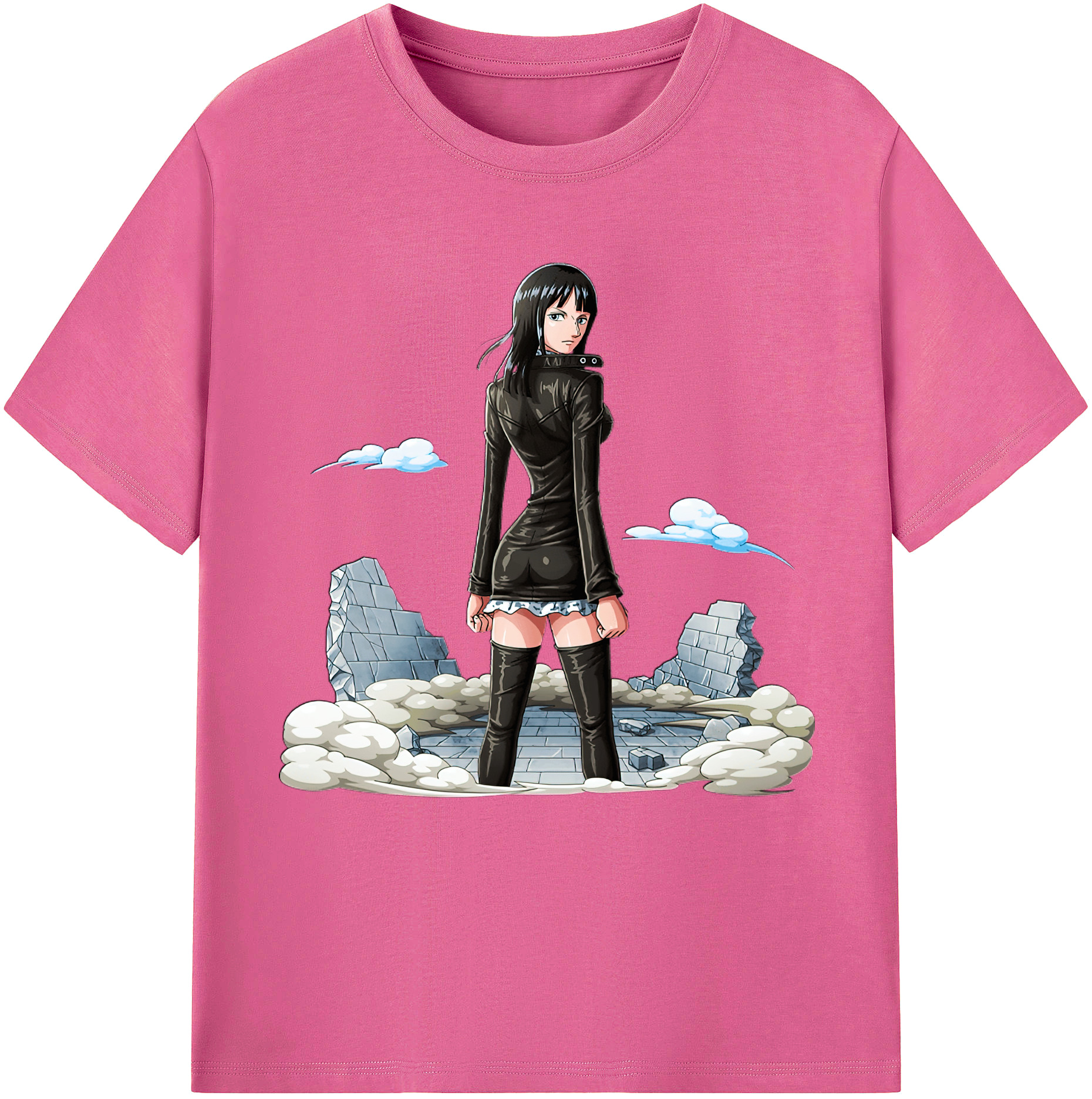 ワンピース ニコ・ロビン ONE PIECE Nico Robin レディースカジュアルプリントTシャツ（綿100％）