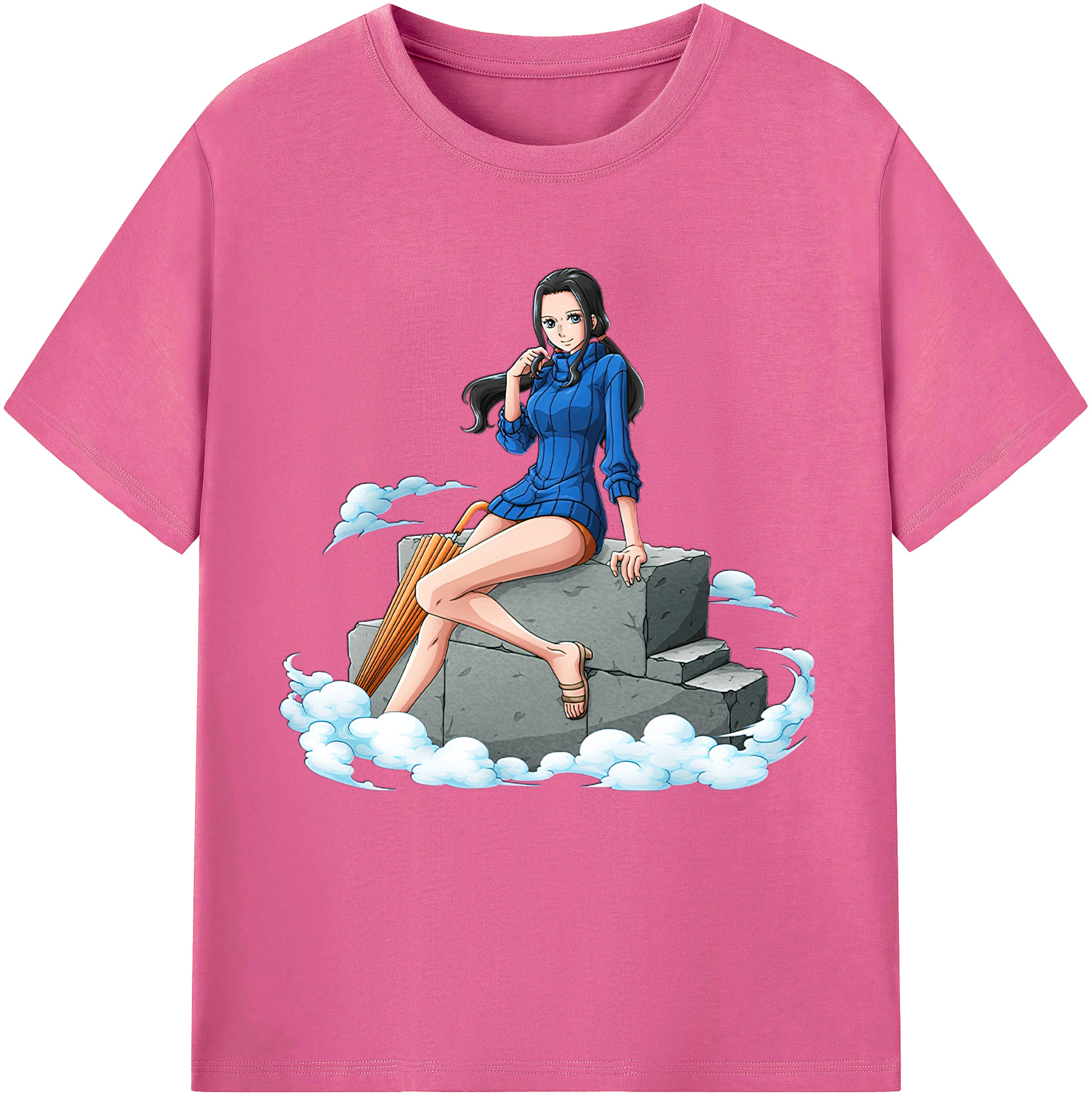 ワンピース ニコ・ロビン ONE PIECE Nico Robin レディースカジュアルプリントTシャツ（綿100％）
