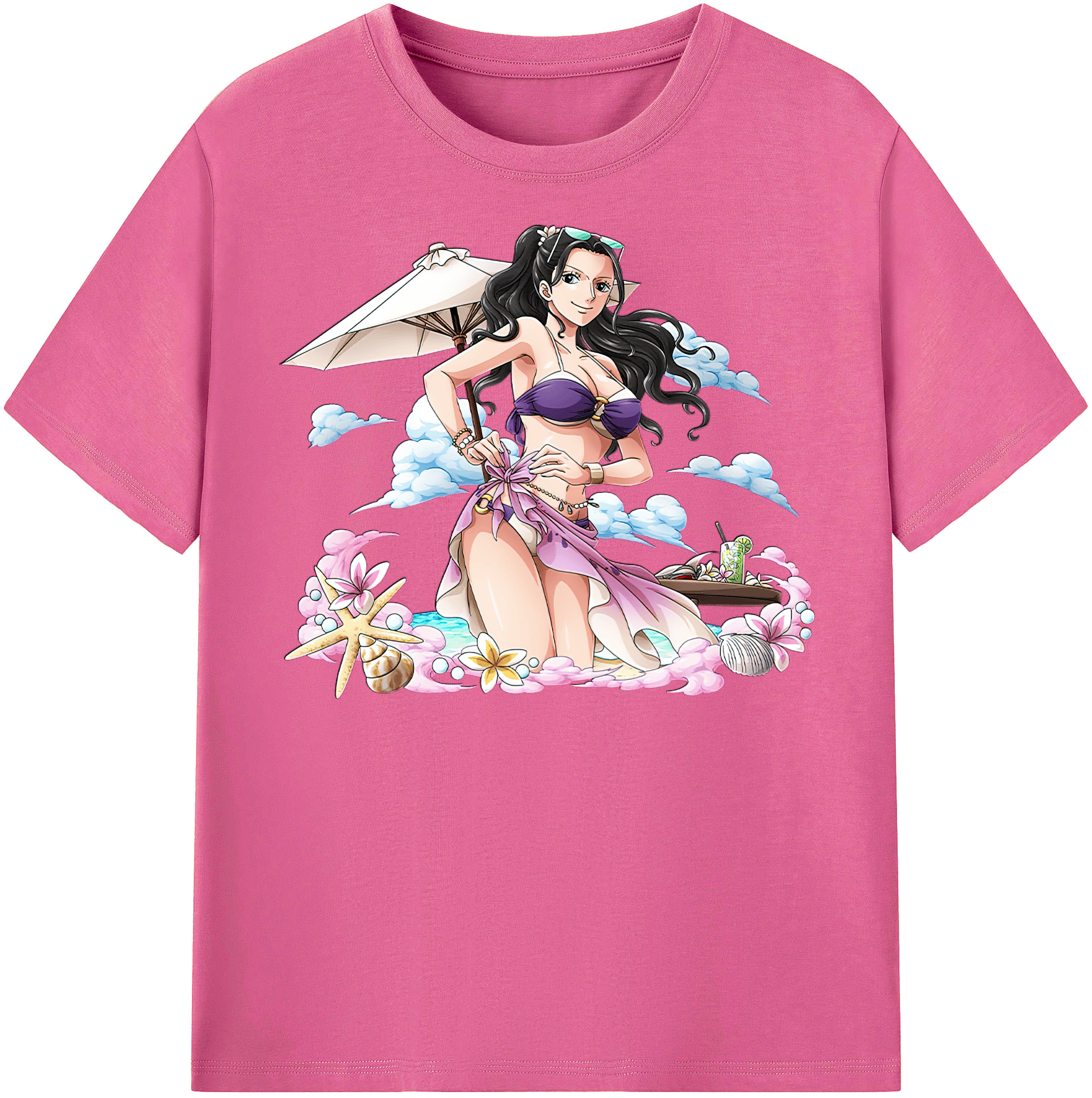 ワンピース ニコ・ロビン ONE PIECE Nico Robin レディースカジュアルプリントTシャツ（綿100％）