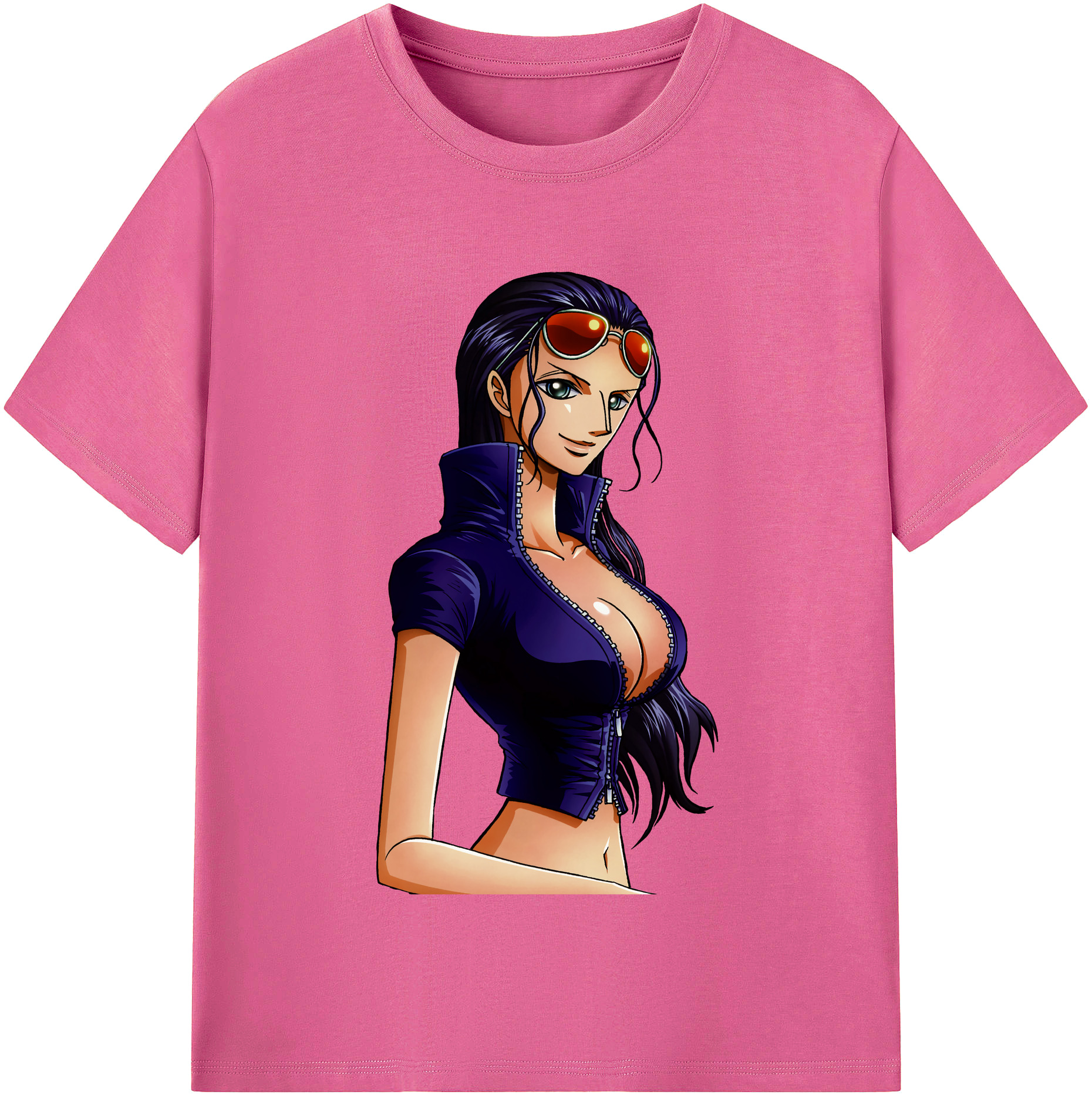ワンピース ニコ・ロビン ONE PIECE Nico Robin レディースカジュアルプリントTシャツ（綿100％）