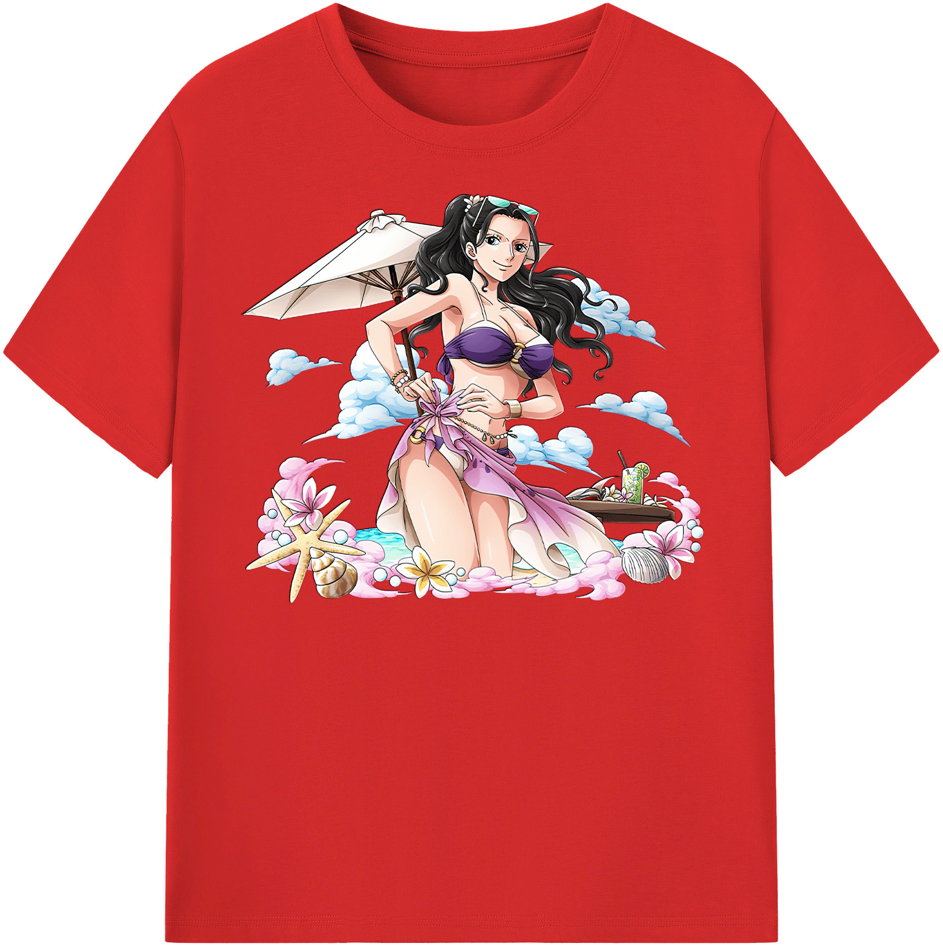 ワンピース ニコ・ロビン ONE PIECE Nico Robin レディースカジュアルプリントTシャツ（綿100％）