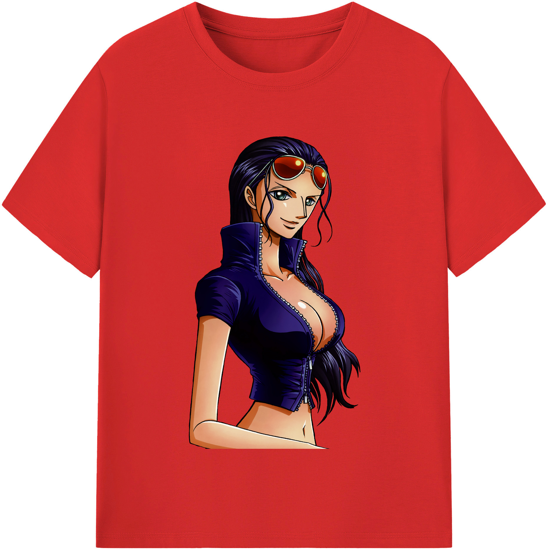 ワンピース ニコ・ロビン ONE PIECE Nico Robin レディースカジュアルプリントTシャツ（綿100％）