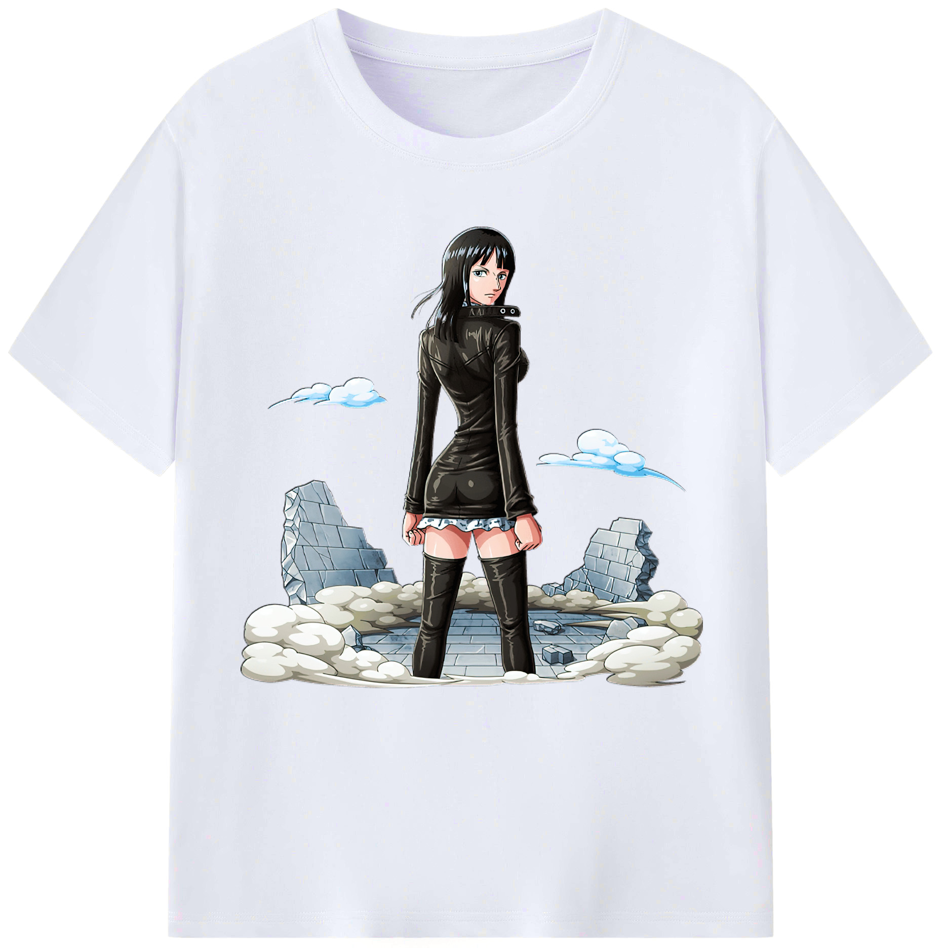 （画像用） ワンピース ニコ・ロビン ONE PIECE Nico Robin レディースカジュアルプリントTシャツ（綿100％）
