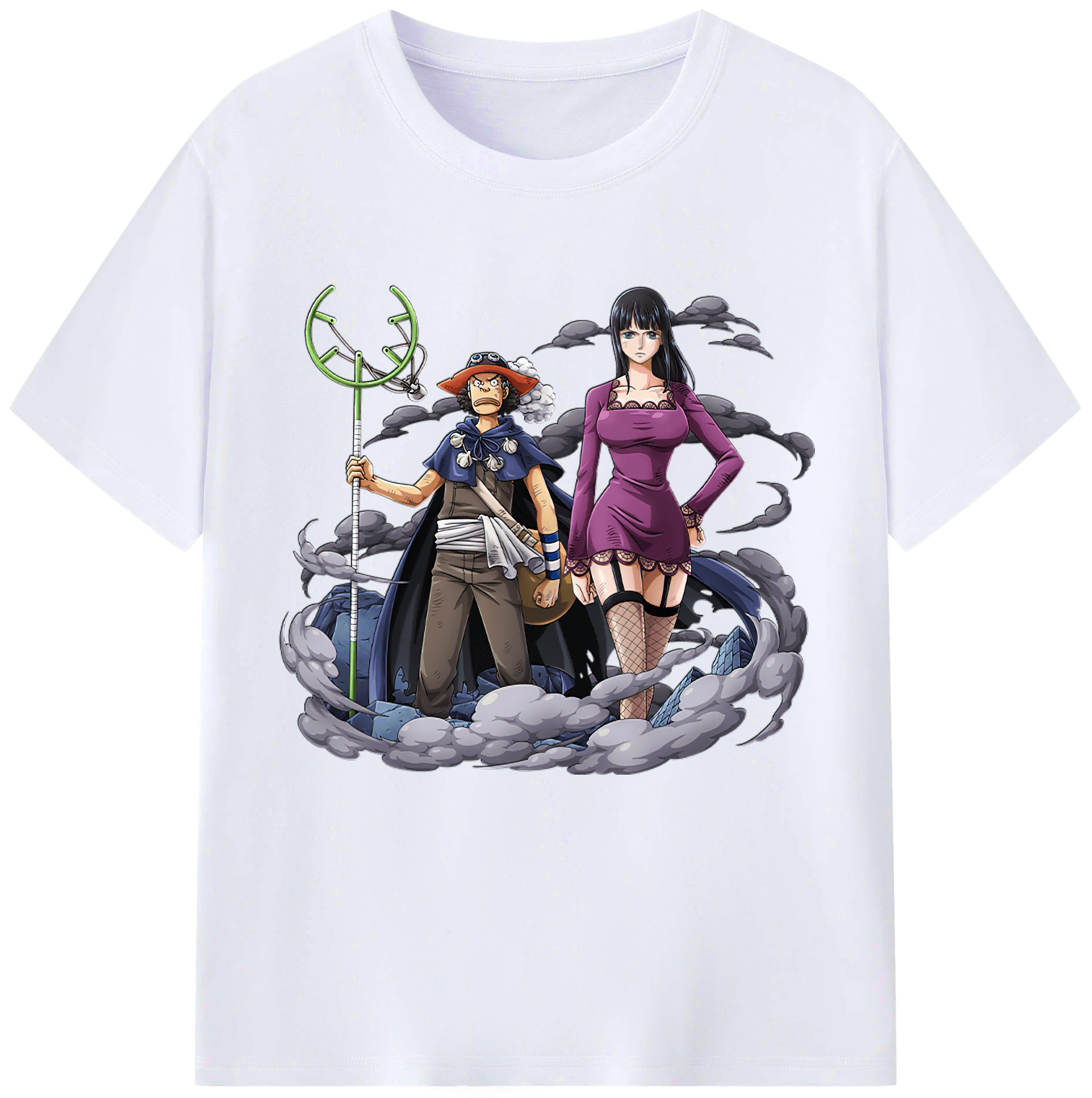 （画像用） ワンピース ニコ・ロビン ONE PIECE Nico Robin レディースカジュアルプリントTシャツ（綿100％）