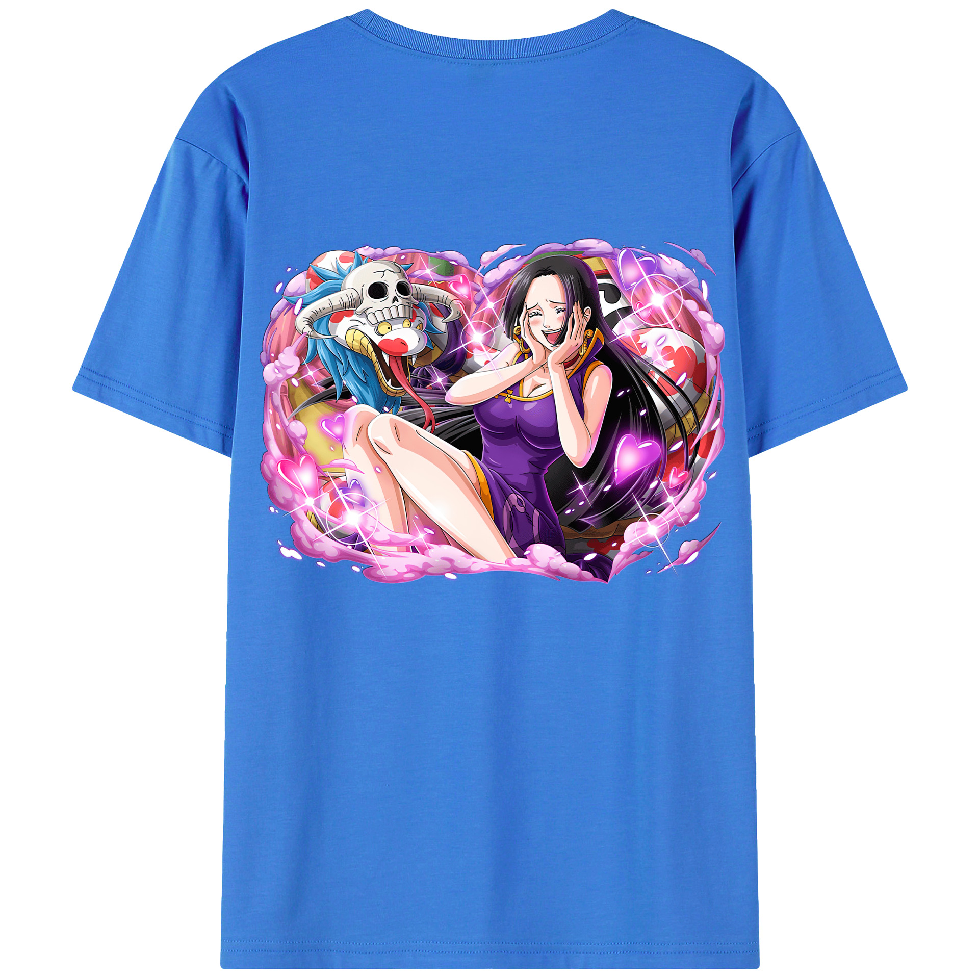 ワンピース ボア・ハンコック ONE PIECE Boa·Hancock 綿100％ メンズ半袖Tシャツ（バックプリント） 通気性