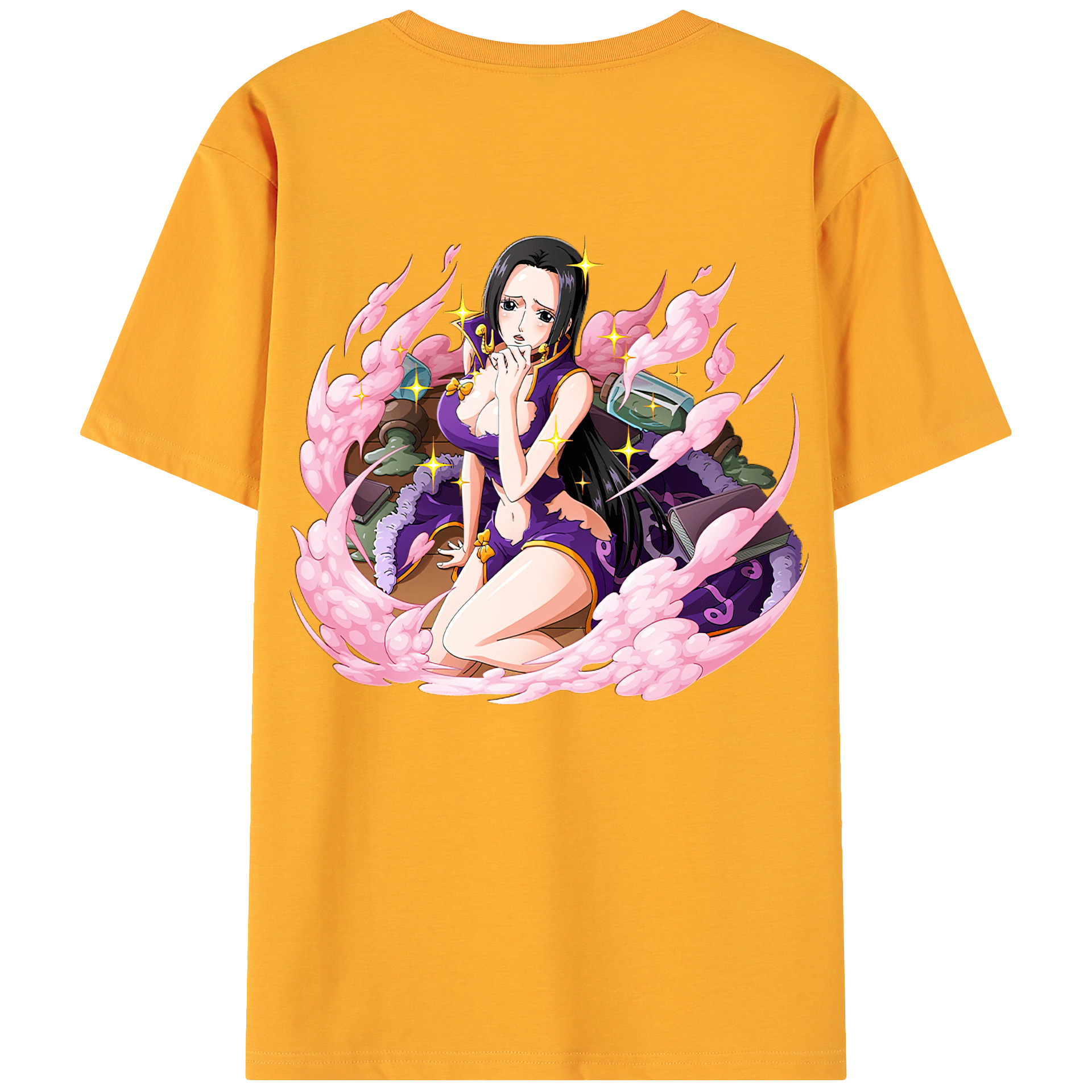ワンピース ボア・ハンコック ONE PIECE Boa·Hancock 綿100％ メンズ半袖Tシャツ（バックプリント） 通気性