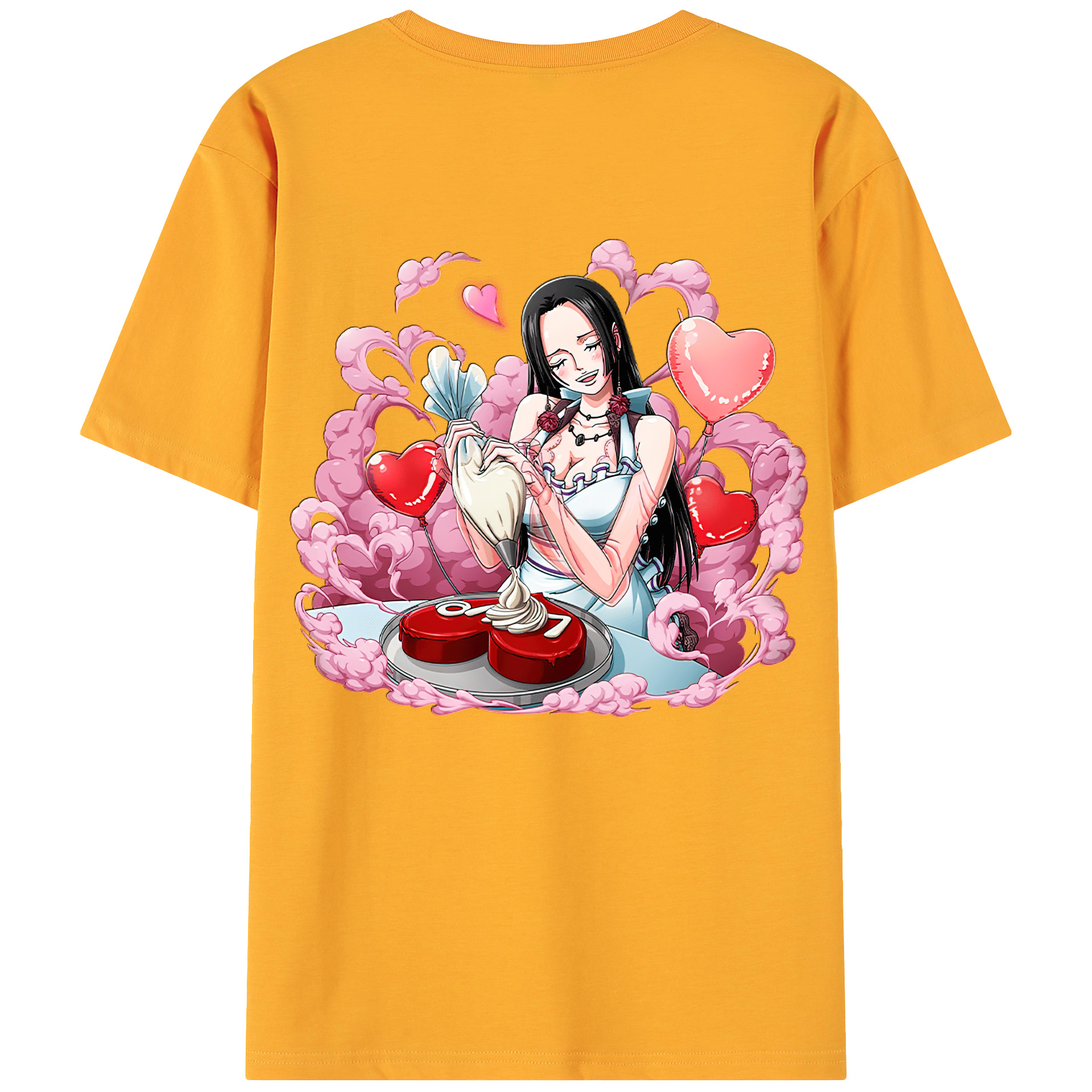 ワンピース ボア・ハンコック ONE PIECE Boa·Hancock 綿100％ メンズ半袖Tシャツ（バックプリント） 通気性