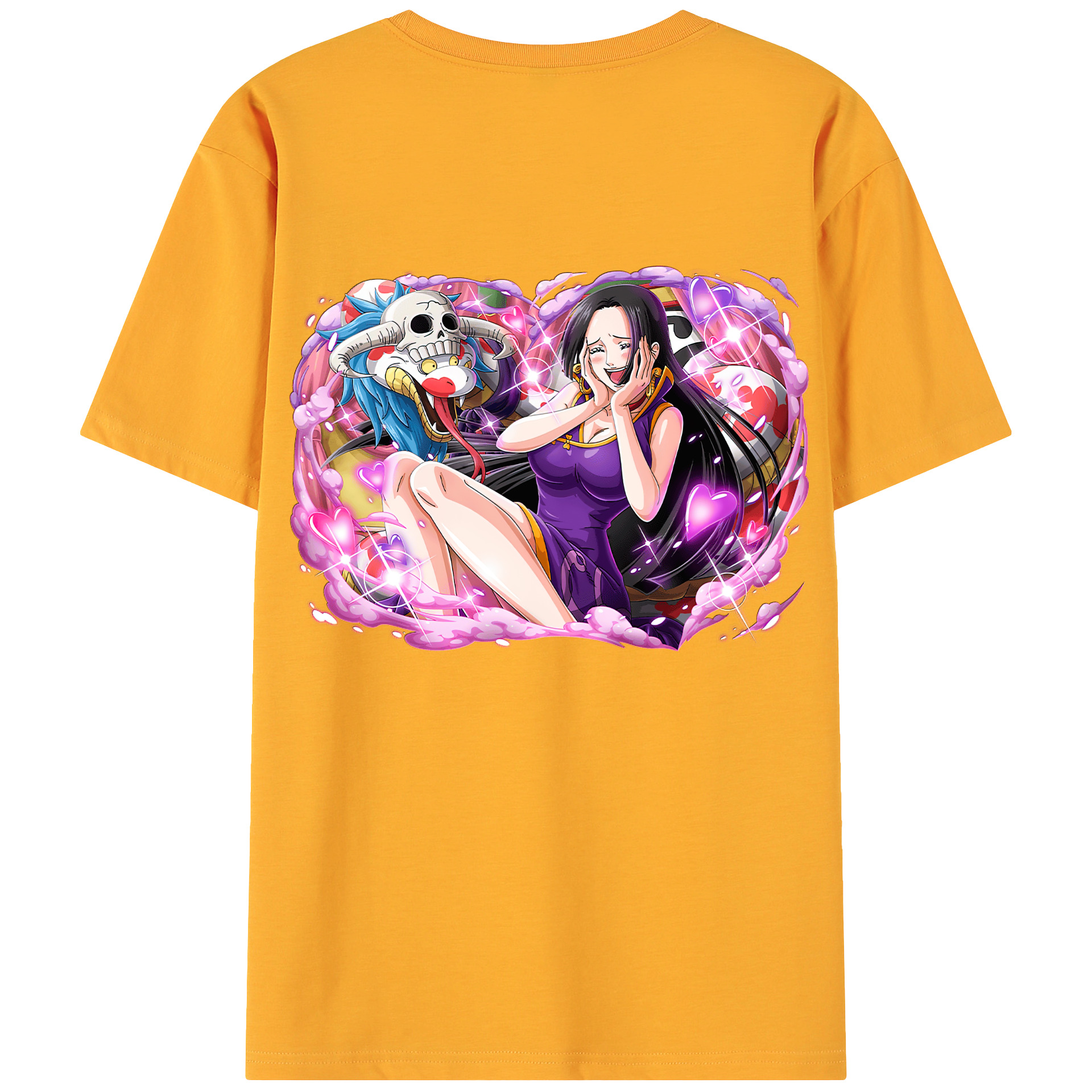 ワンピース ボア・ハンコック ONE PIECE Boa·Hancock 綿100％ メンズ半袖Tシャツ（バックプリント） 通気性