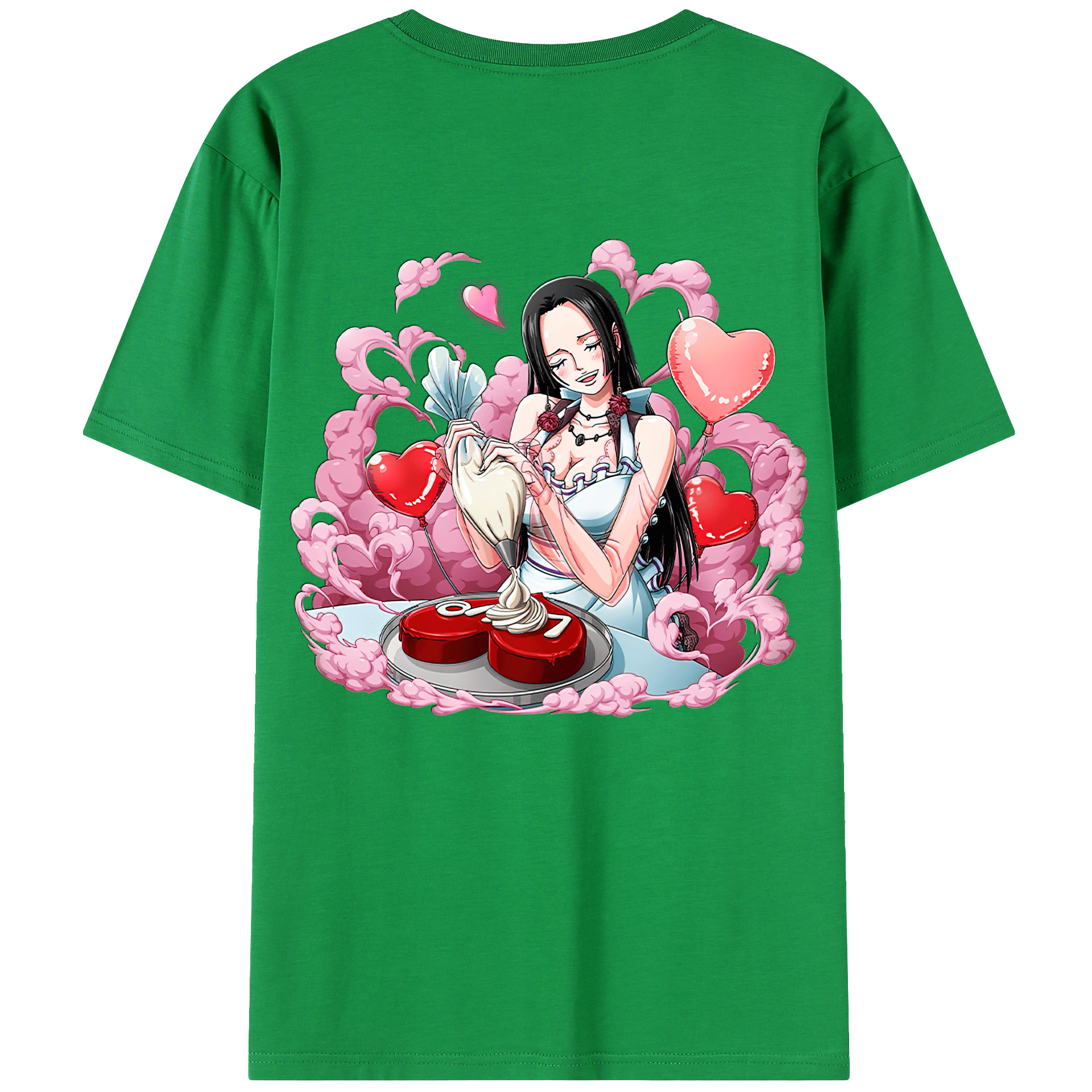 ワンピース ボア・ハンコック ONE PIECE Boa·Hancock 綿100％ メンズ半袖Tシャツ（バックプリント） 通気性