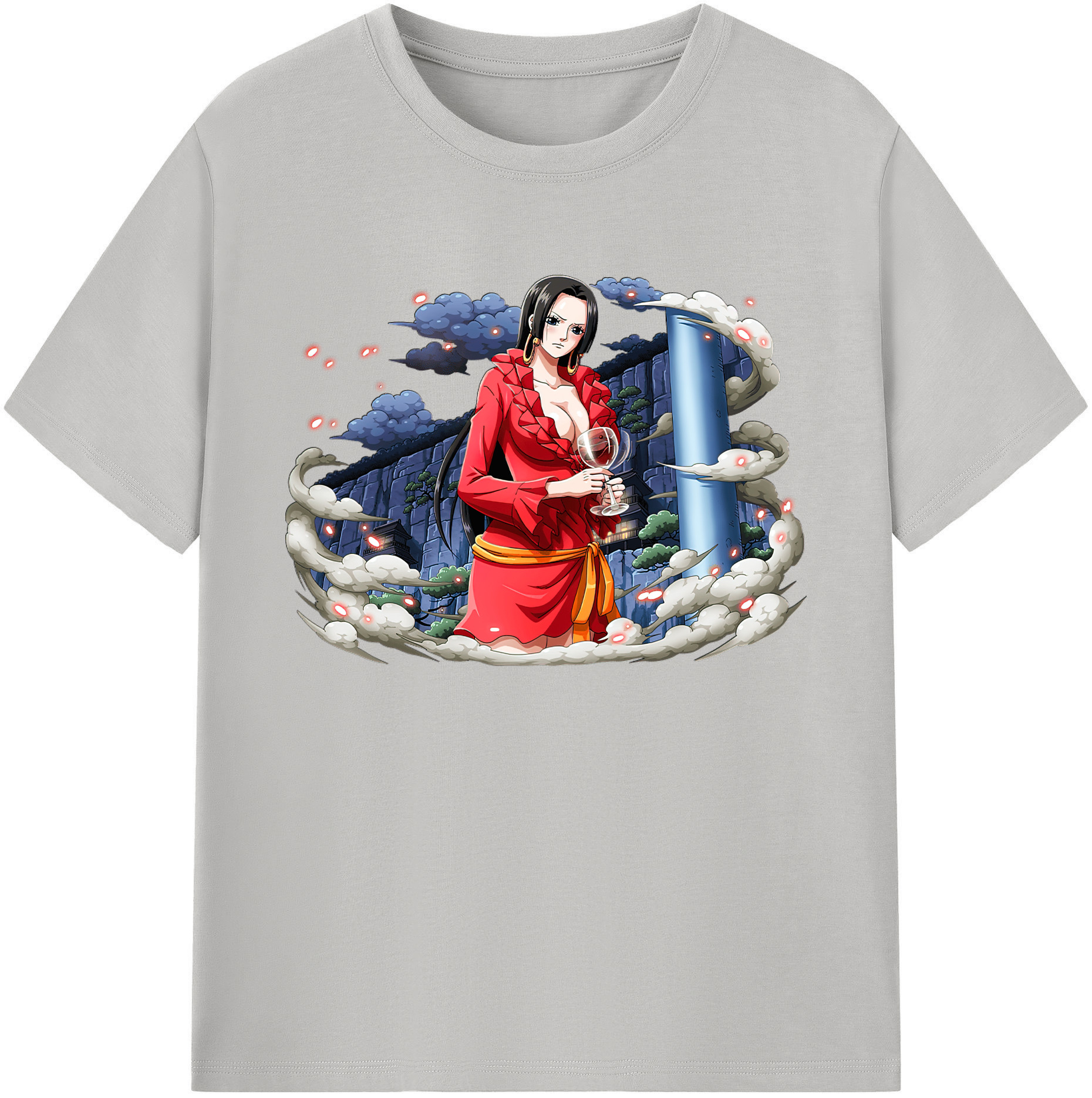 ワンピース ボア・ハンコック ONE PIECE Boa·Hancock 綿100％ メンズ半袖Tシャツ｜肌触りやわらか＆通気性