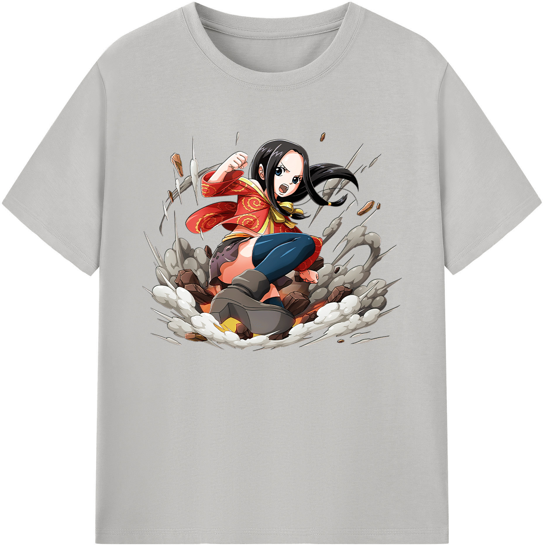 ワンピース ボア・ハンコック ONE PIECE Boa·Hancock 綿100％ メンズ半袖Tシャツ｜肌触りやわらか＆通気性