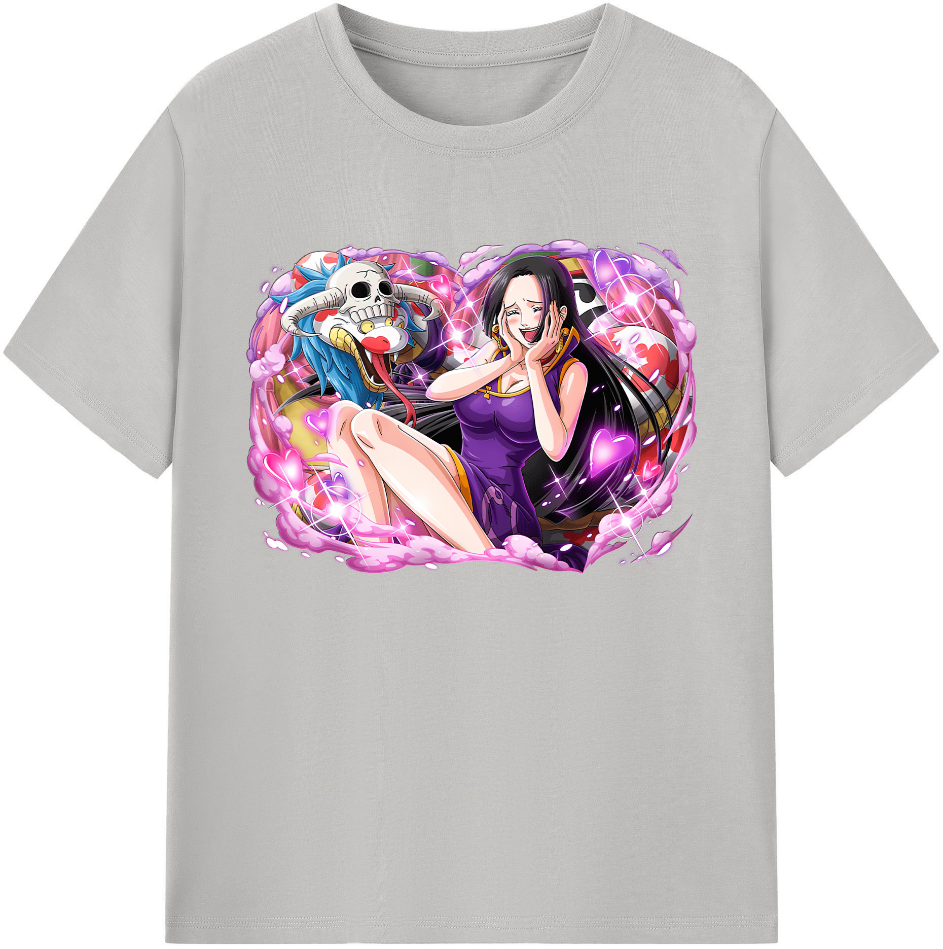 ワンピース ボア・ハンコック ONE PIECE Boa·Hancock 綿100％ メンズ半袖Tシャツ｜肌触りやわらか＆通気性
