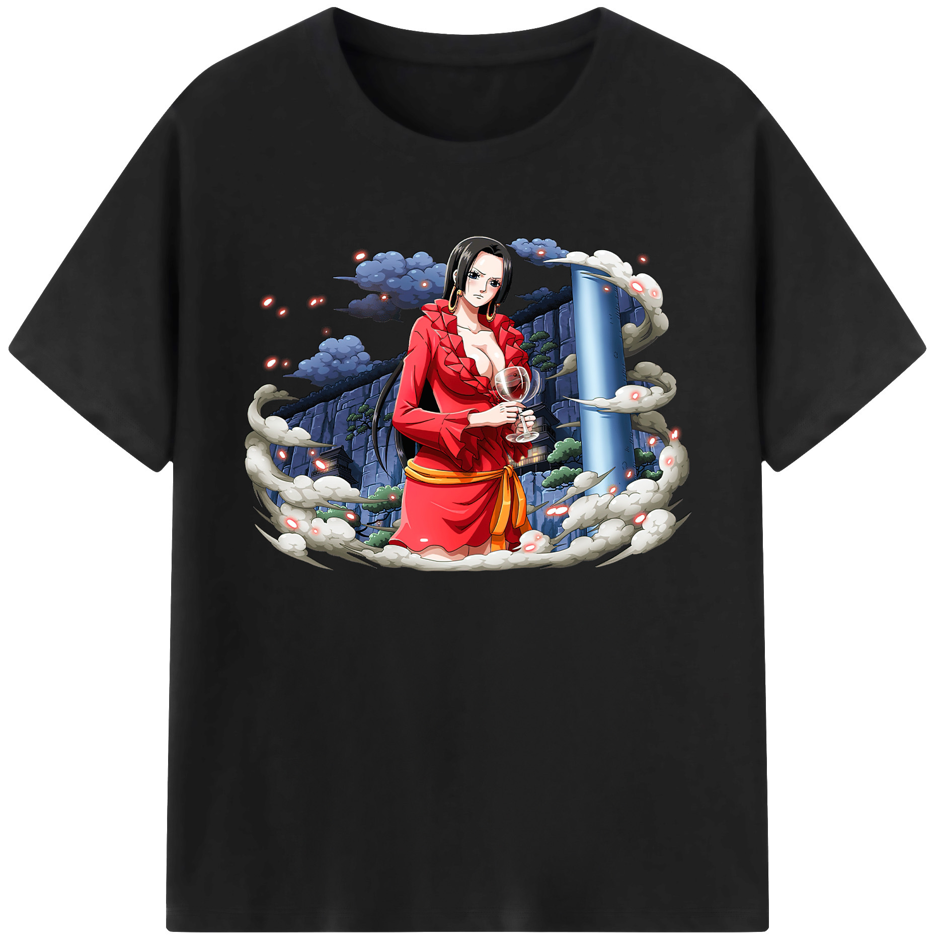 ワンピース ボア・ハンコック ONE PIECE Boa·Hancock 綿100％ メンズ半袖Tシャツ｜肌触りやわらか＆通気性