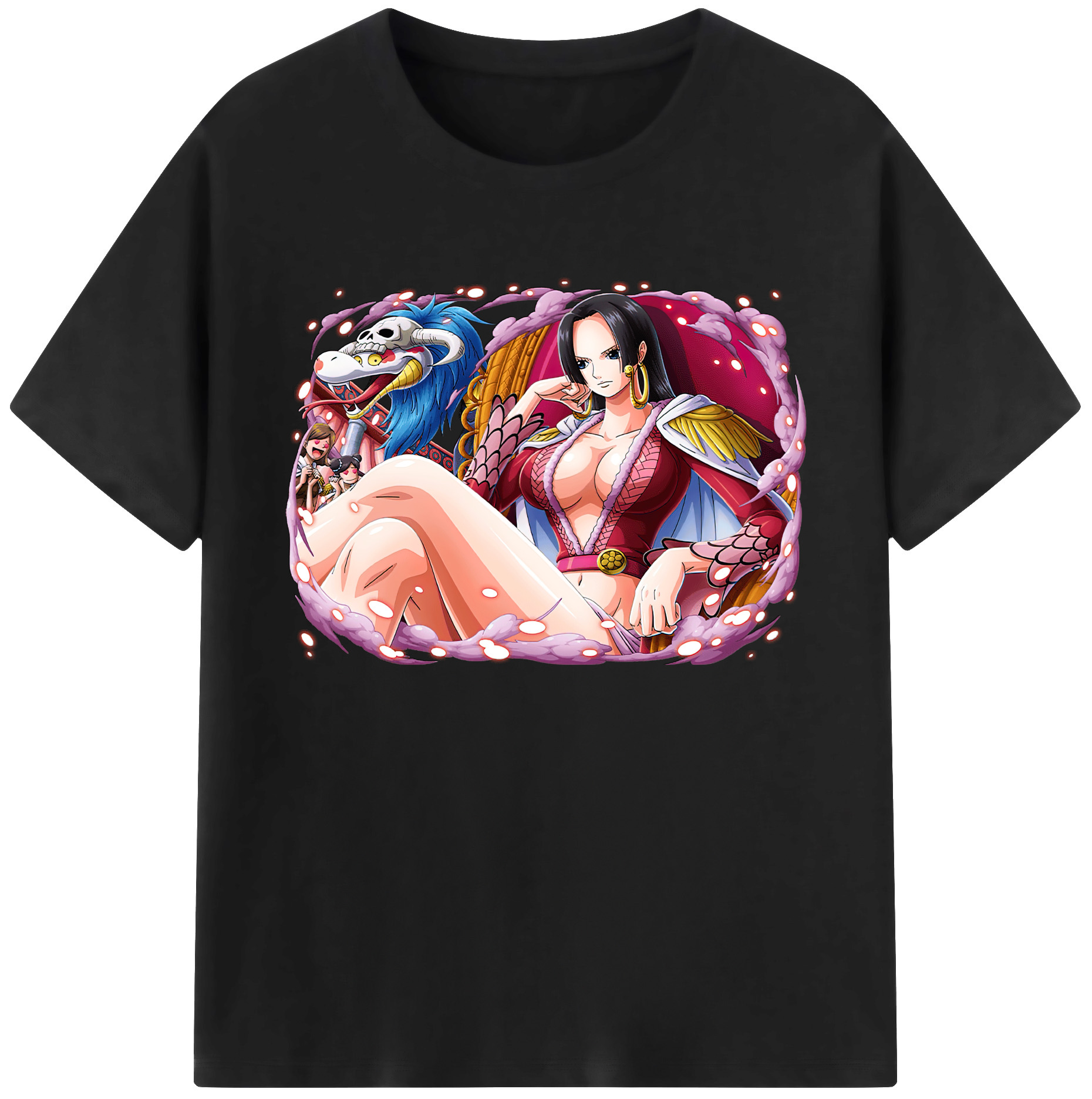 ワンピース ボア・ハンコック ONE PIECE Boa·Hancock 綿100％ メンズ半袖Tシャツ｜肌触りやわらか＆通気性