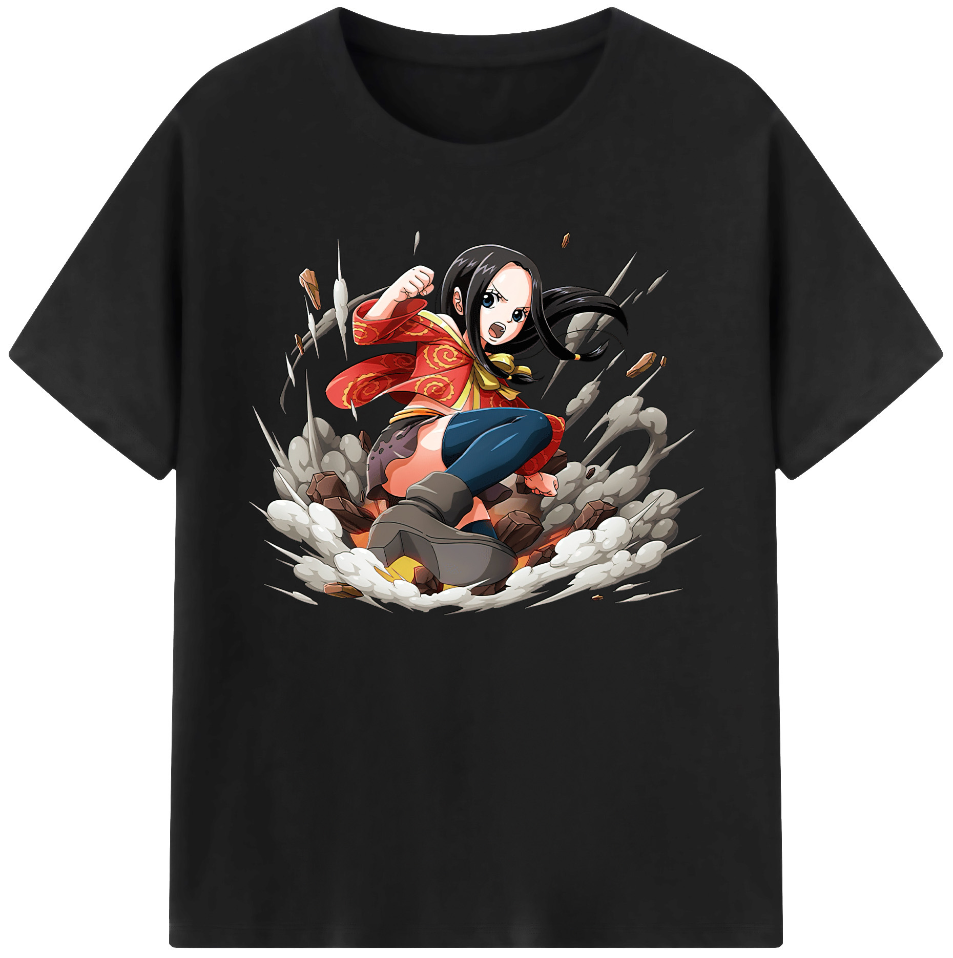 ワンピース ボア・ハンコック ONE PIECE Boa·Hancock 綿100％ メンズ半袖Tシャツ｜肌触りやわらか＆通気性