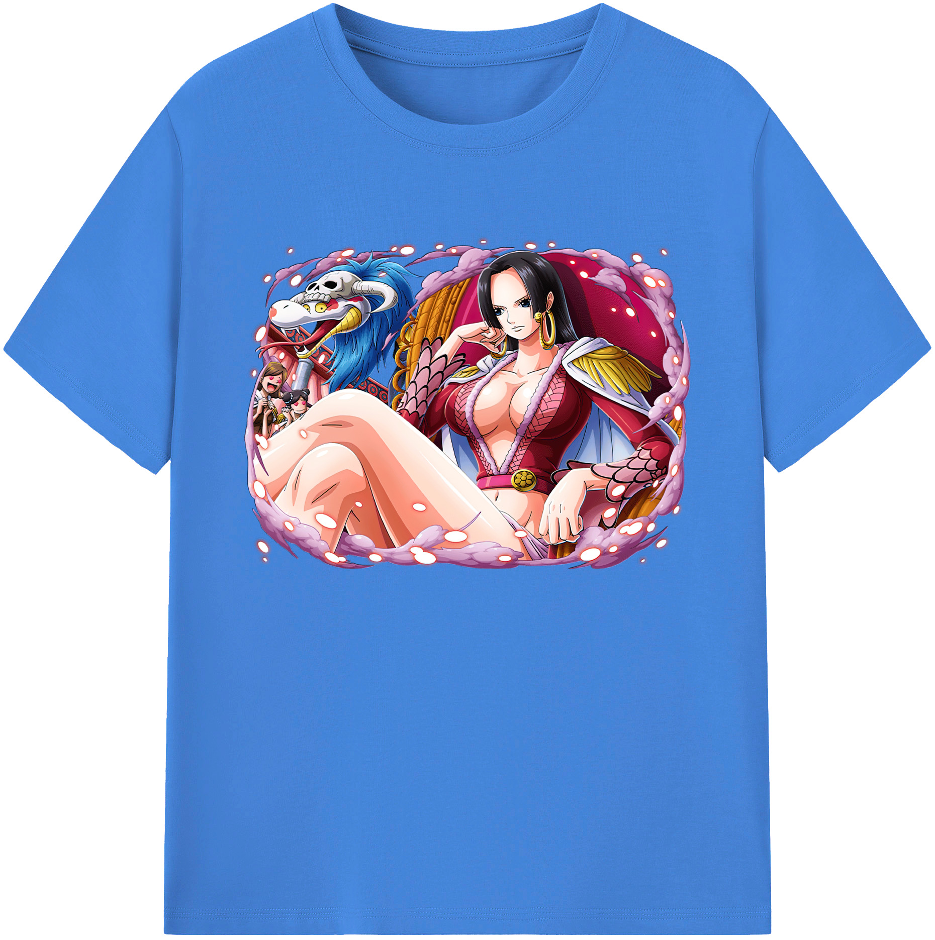 ワンピース ボア・ハンコック ONE PIECE Boa·Hancock 綿100％ メンズ半袖Tシャツ｜肌触りやわらか＆通気性
