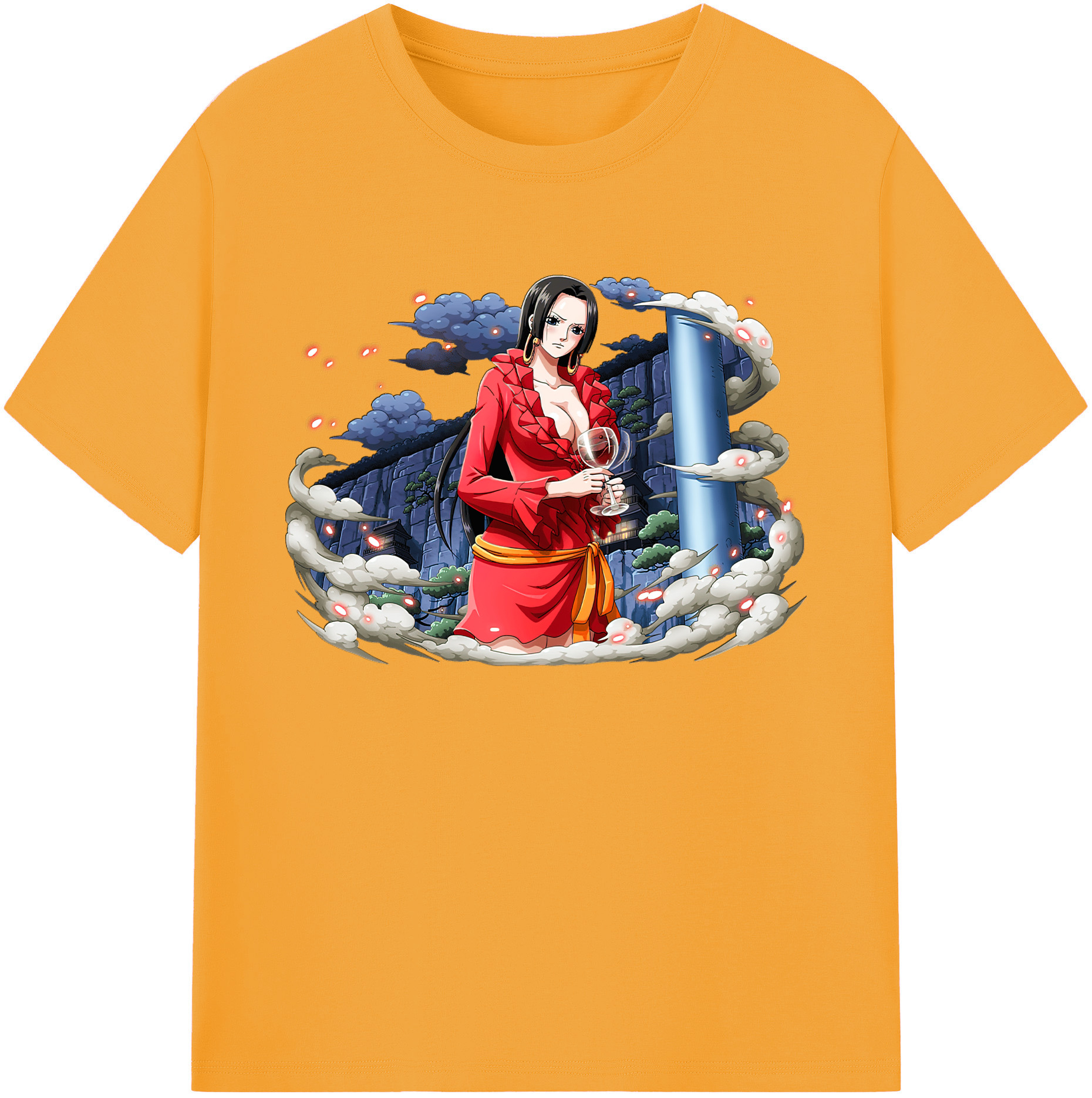 ワンピース ボア・ハンコック ONE PIECE Boa·Hancock 綿100％ メンズ半袖Tシャツ｜肌触りやわらか＆通気性