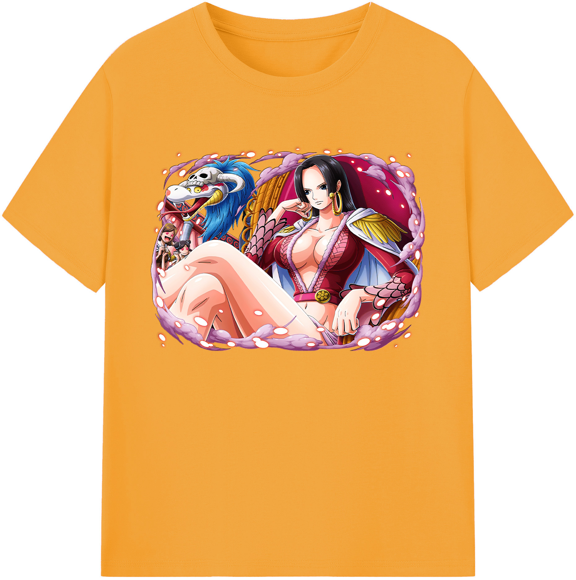 ワンピース ボア・ハンコック ONE PIECE Boa·Hancock 綿100％ メンズ半袖Tシャツ｜肌触りやわらか＆通気性