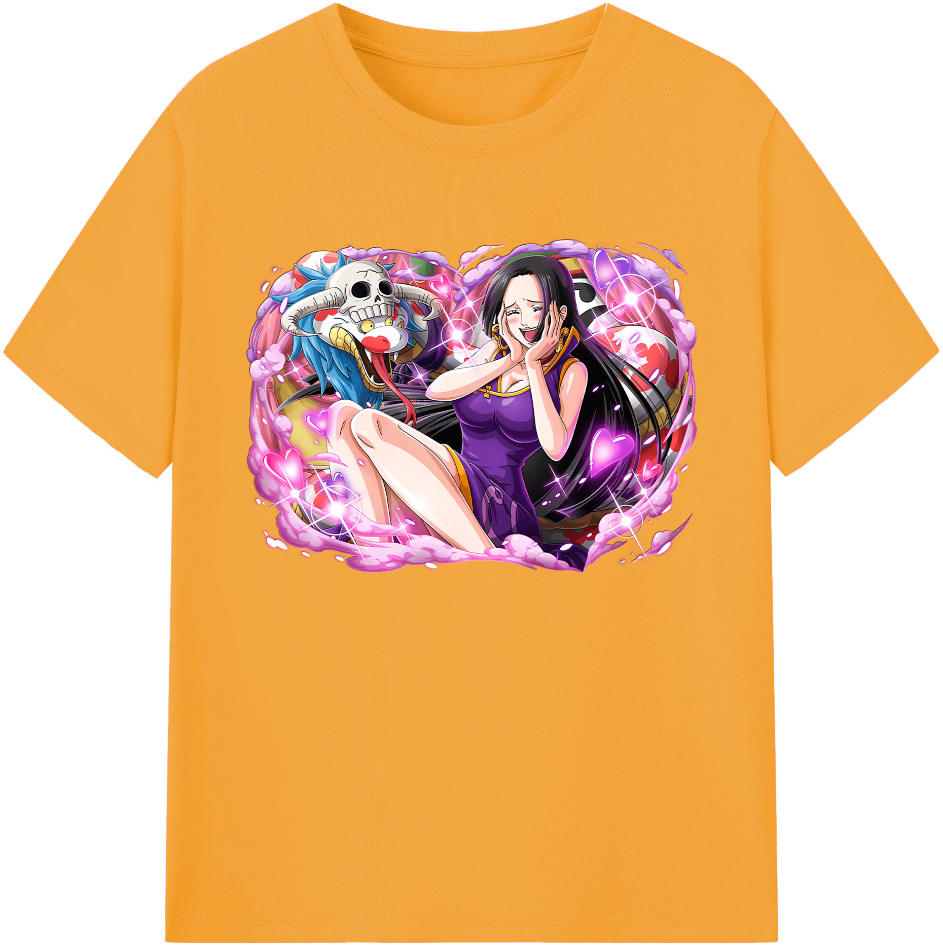 ワンピース ボア・ハンコック ONE PIECE Boa·Hancock 綿100％ メンズ半袖Tシャツ｜肌触りやわらか＆通気性