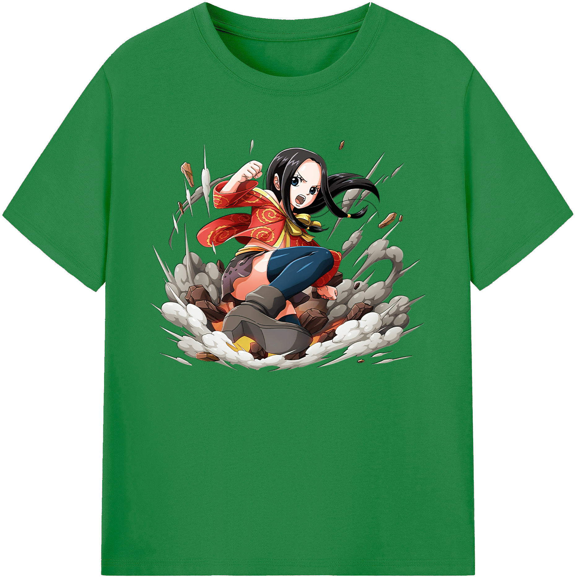 ワンピース ボア・ハンコック ONE PIECE Boa·Hancock 綿100％ メンズ半袖Tシャツ｜肌触りやわらか＆通気性