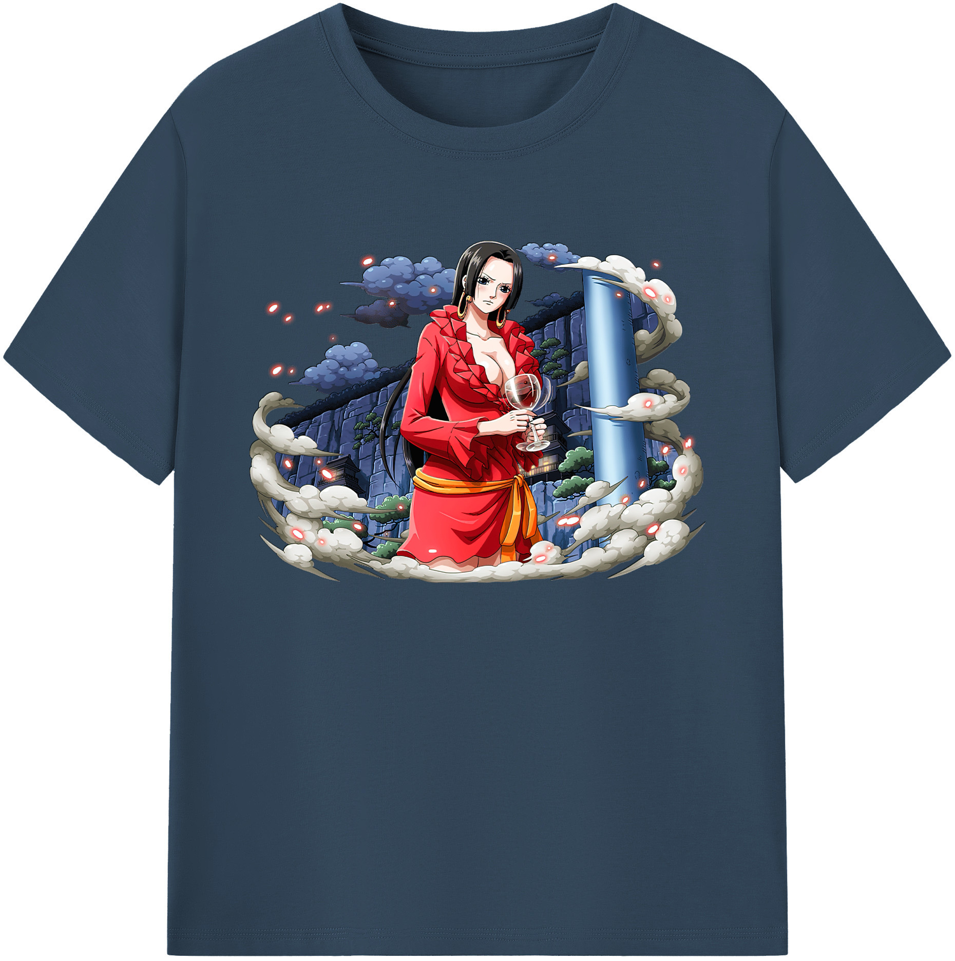 ワンピース ボア・ハンコック ONE PIECE Boa·Hancock 綿100％ メンズ半袖Tシャツ｜肌触りやわらか＆通気性