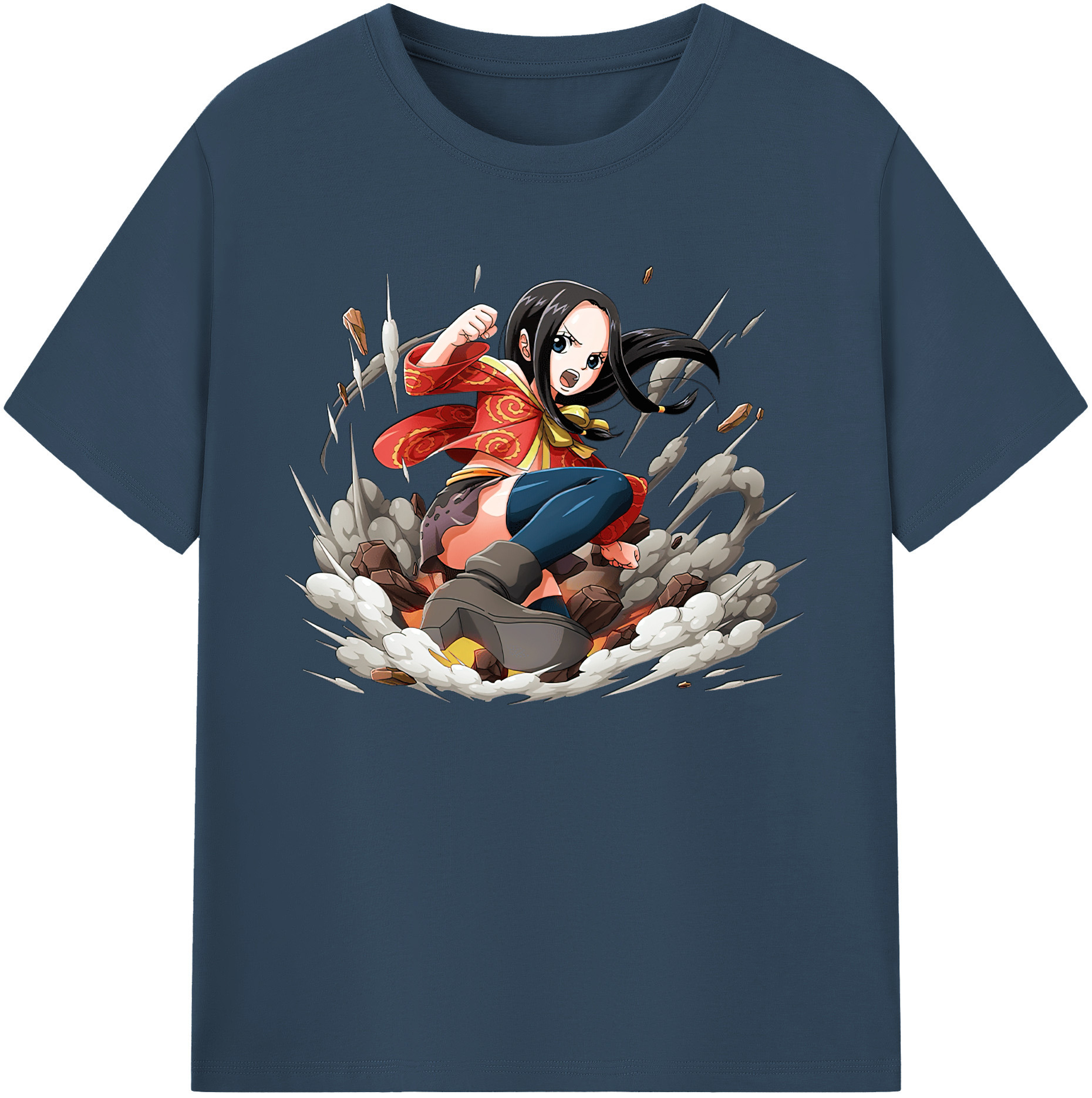 ワンピース ボア・ハンコック ONE PIECE Boa·Hancock 綿100％ メンズ半袖Tシャツ｜肌触りやわらか＆通気性