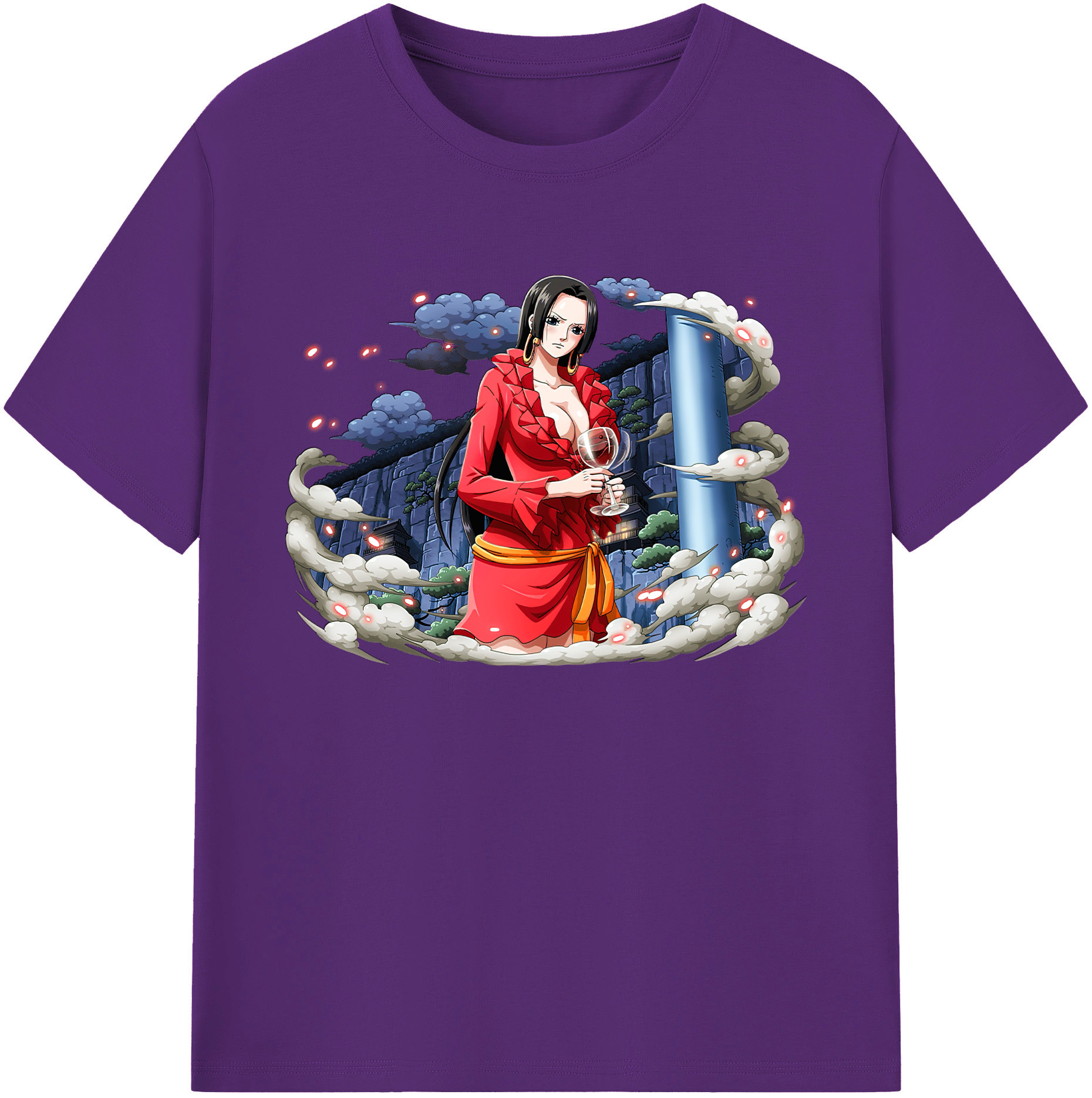 ワンピース ボア・ハンコック ONE PIECE Boa·Hancock 綿100％ メンズ半袖Tシャツ｜肌触りやわらか＆通気性