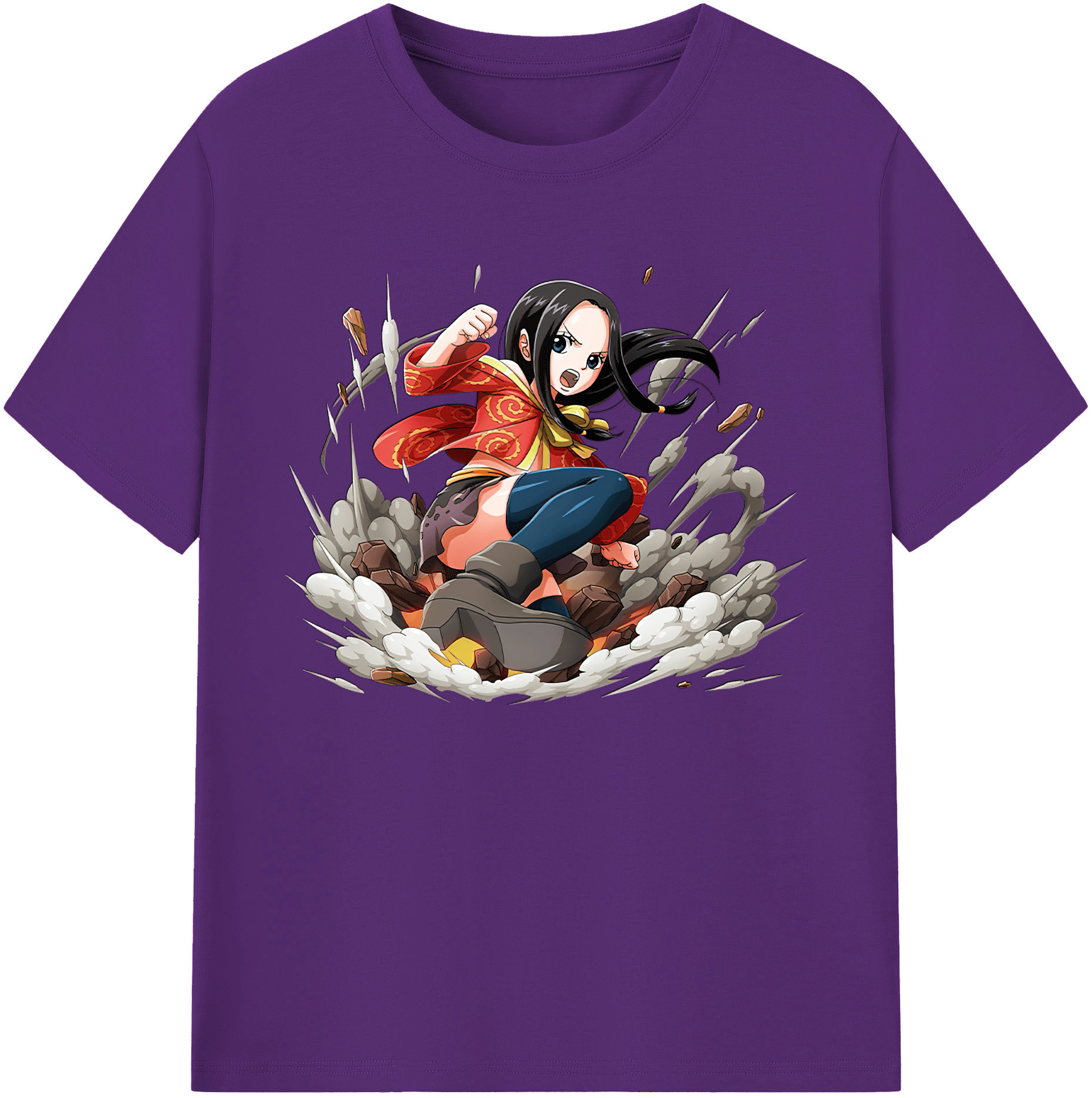 ワンピース ボア・ハンコック ONE PIECE Boa·Hancock 綿100％ メンズ半袖Tシャツ｜肌触りやわらか＆通気性