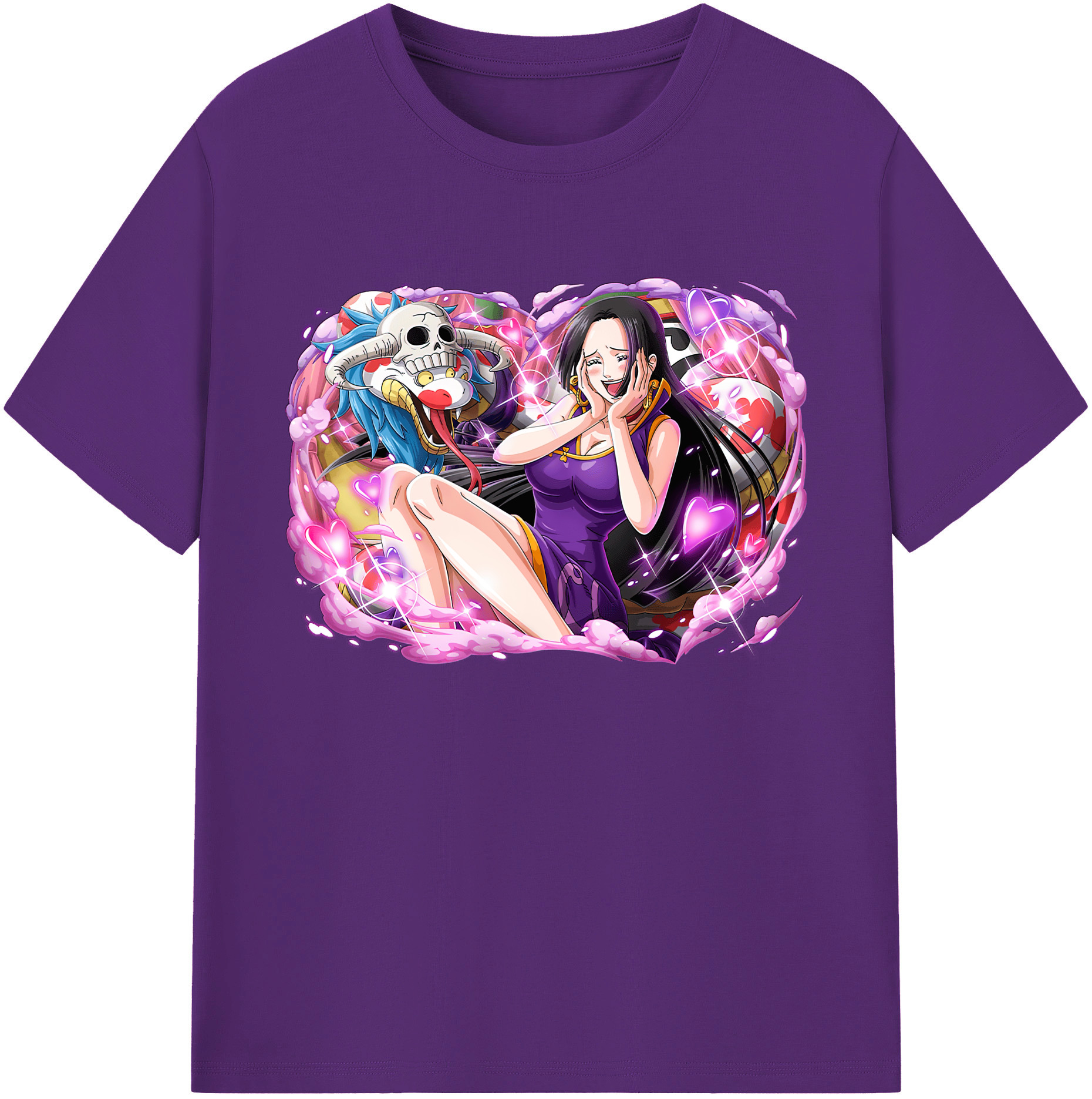 ワンピース ボア・ハンコック ONE PIECE Boa·Hancock 綿100％ メンズ半袖Tシャツ｜肌触りやわらか＆通気性