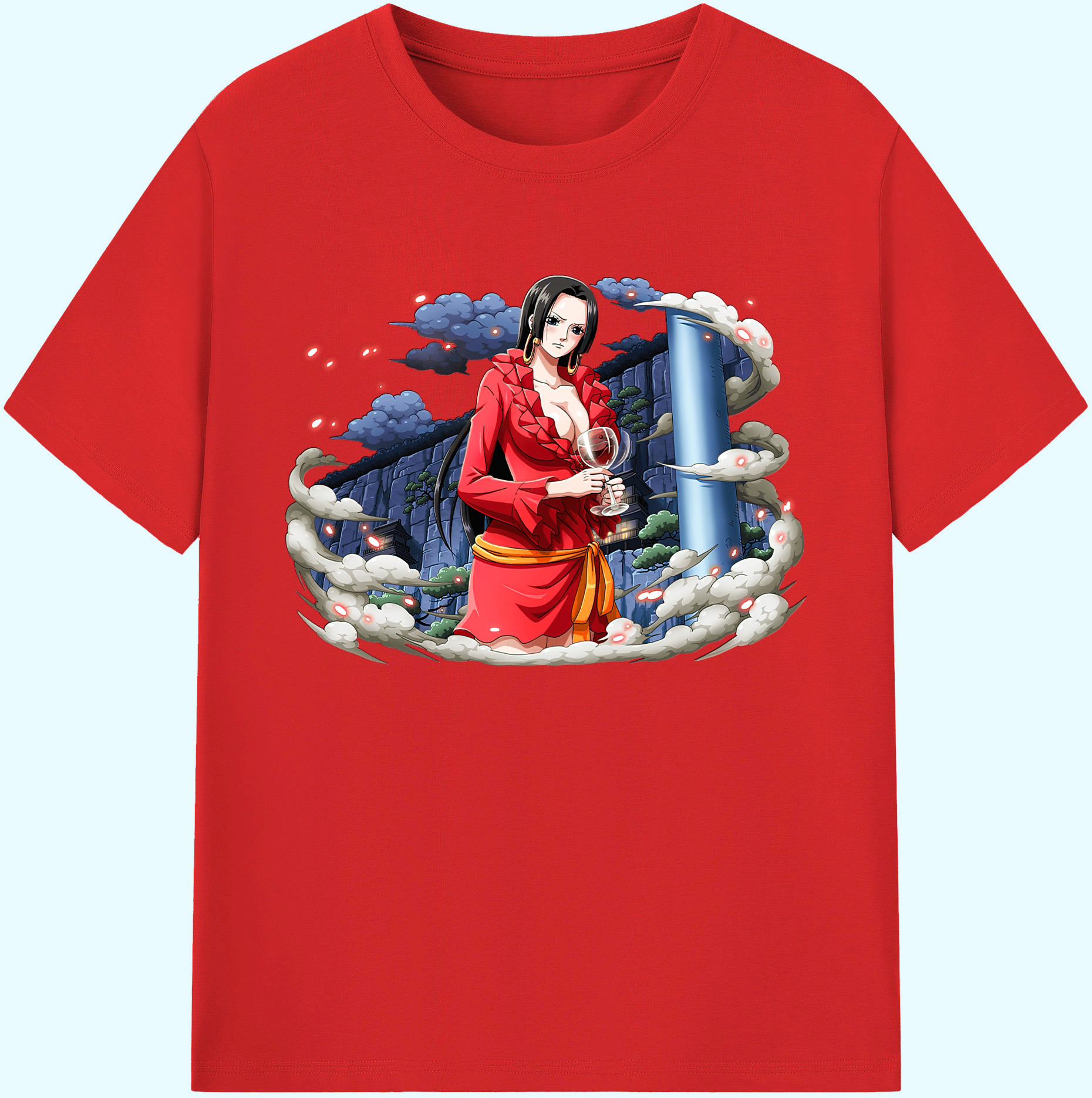 ワンピース ボア・ハンコック ONE PIECE Boa·Hancock 綿100％ メンズ半袖Tシャツ｜肌触りやわらか＆通気性