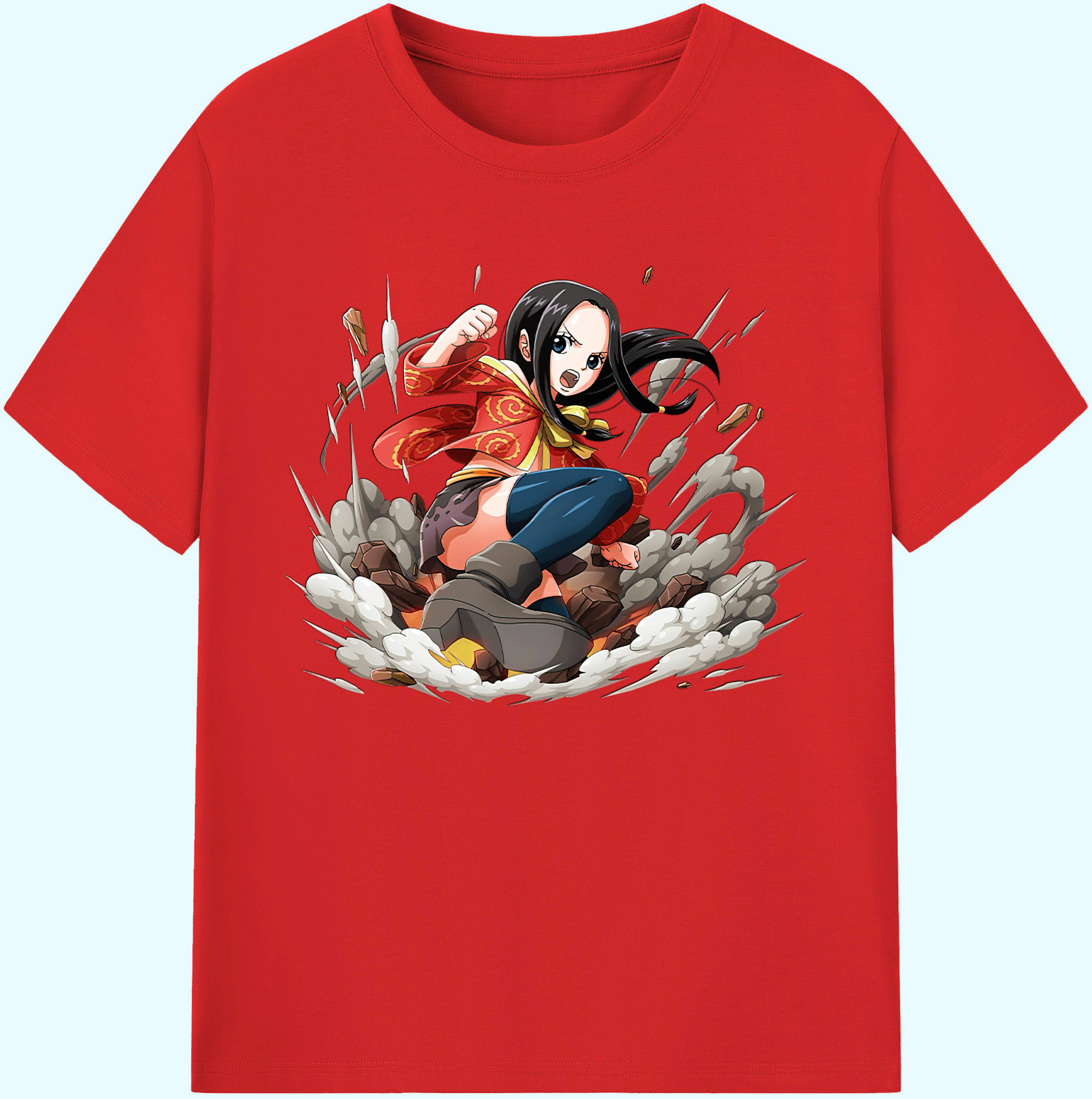 ワンピース ボア・ハンコック ONE PIECE Boa·Hancock 綿100％ メンズ半袖Tシャツ｜肌触りやわらか＆通気性