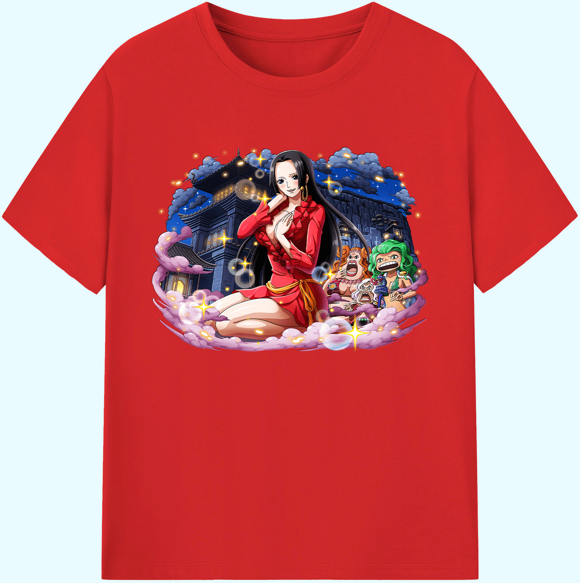 ワンピース ボア・ハンコック ONE PIECE Boa·Hancock 綿100％ メンズ半袖Tシャツ｜肌触りやわらか＆通気性