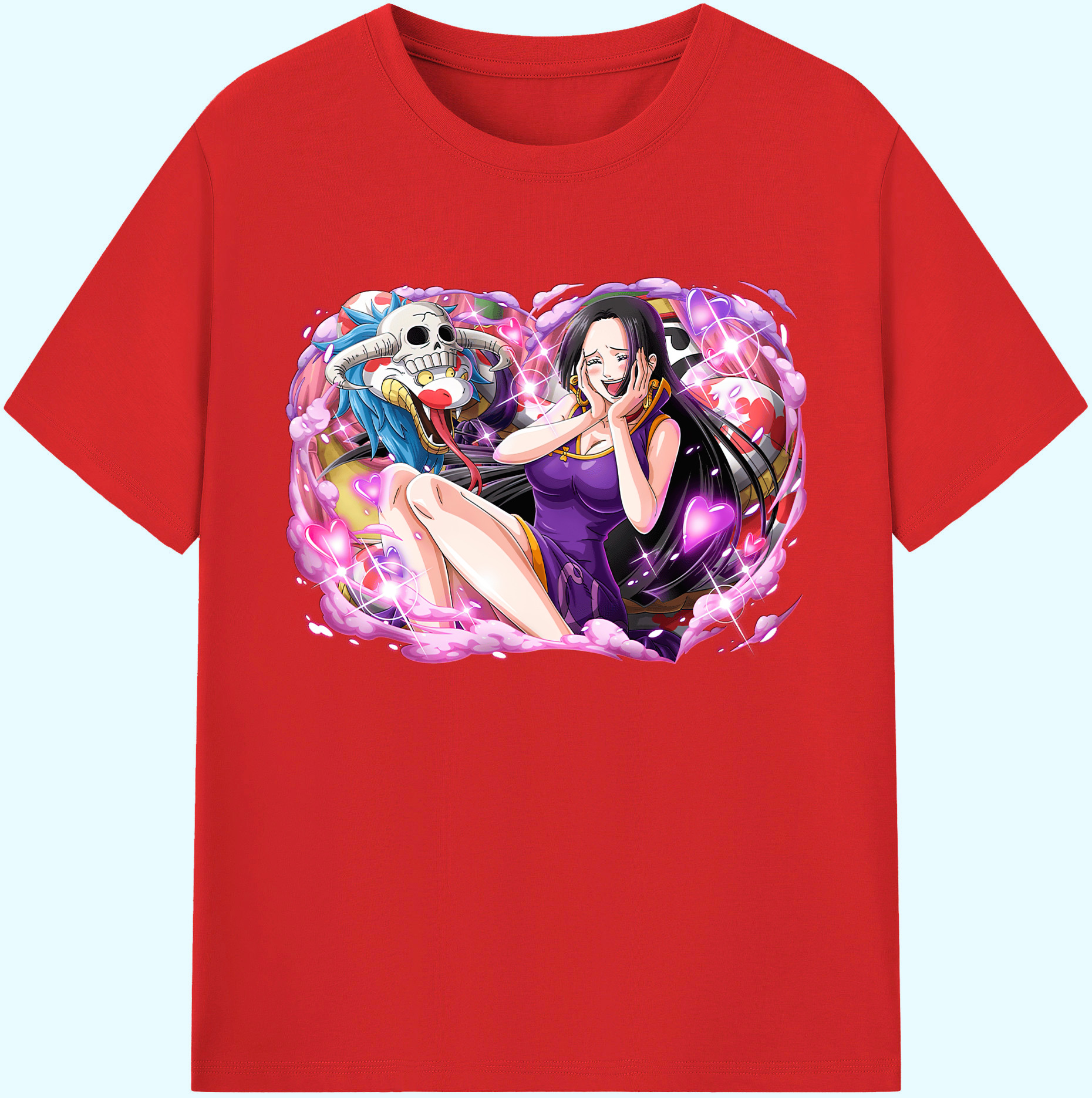 ワンピース ボア・ハンコック ONE PIECE Boa·Hancock 綿100％ メンズ半袖Tシャツ｜肌触りやわらか＆通気性