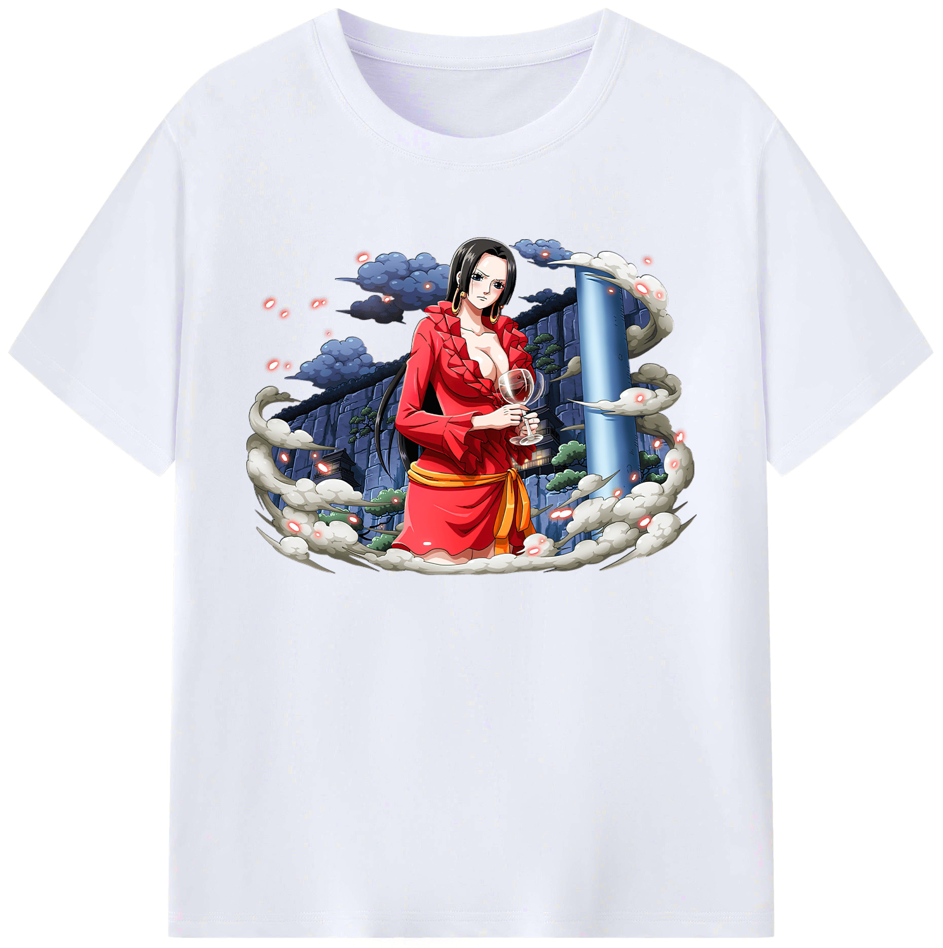 ワンピース ボア・ハンコック ONE PIECE Boa·Hancock 綿100％ メンズ半袖Tシャツ｜肌触りやわらか＆通気性
